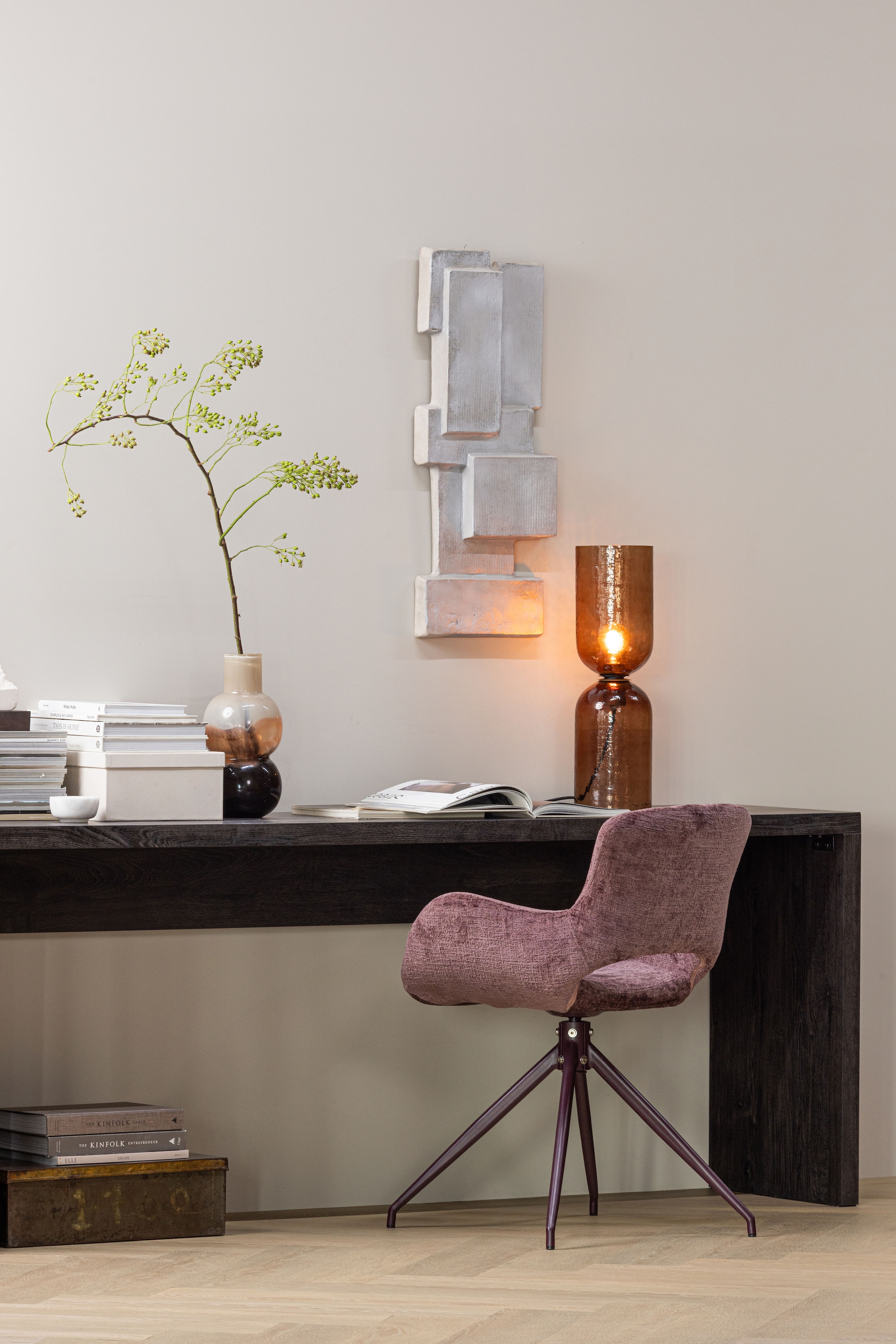 WOOOD Esszimmerstuhl »Eliva mit Grobstruktur-Velvetbezug und Metallgestell 58 x 82 x 58 cm« () Sehr hohe Verschleißfestigkeit, Drehmechanismus, Pfleiglicht