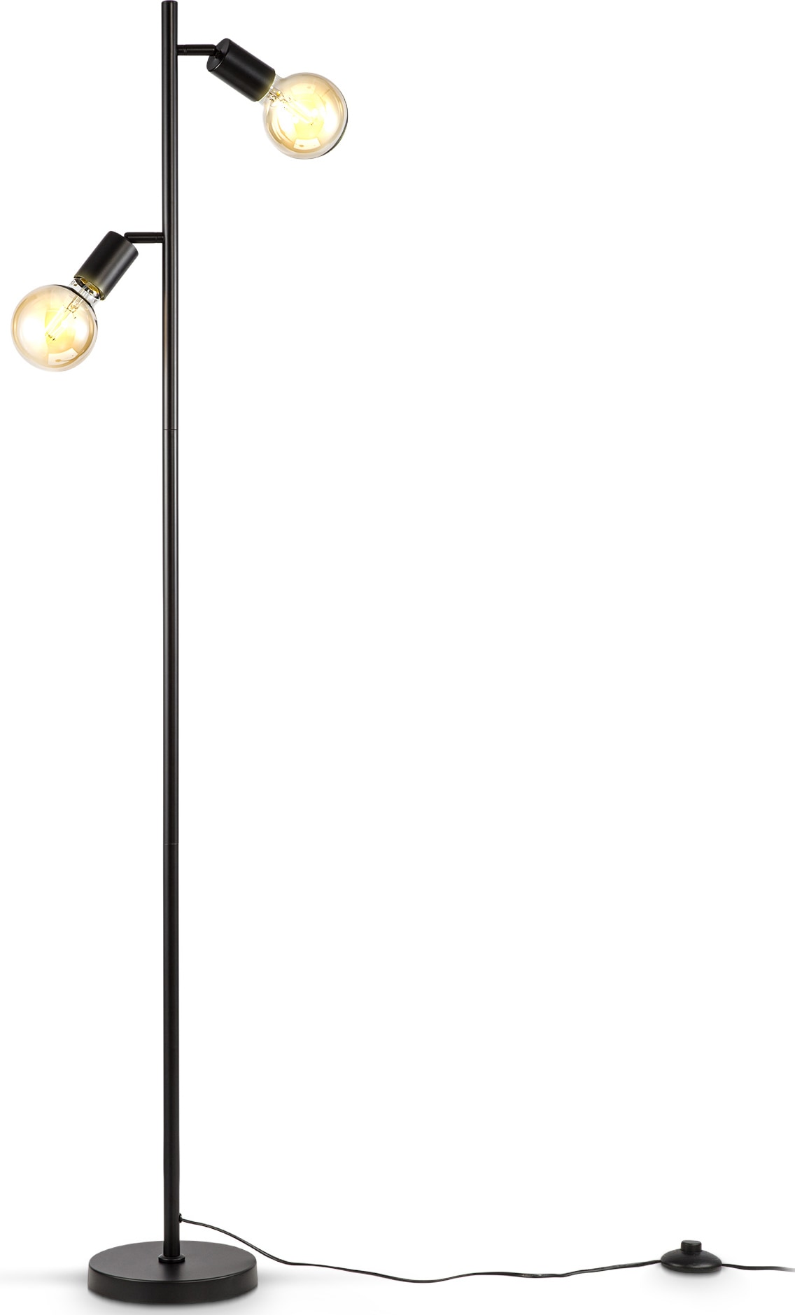 Kabelschalter Inkl. Fassung, XXL schwarz, mit Leuchtmittel Garantie 3 Stehlampe, E27 Leuchtmittel, Metall, Jahren | online für Ohne B.K.Licht kaufen
