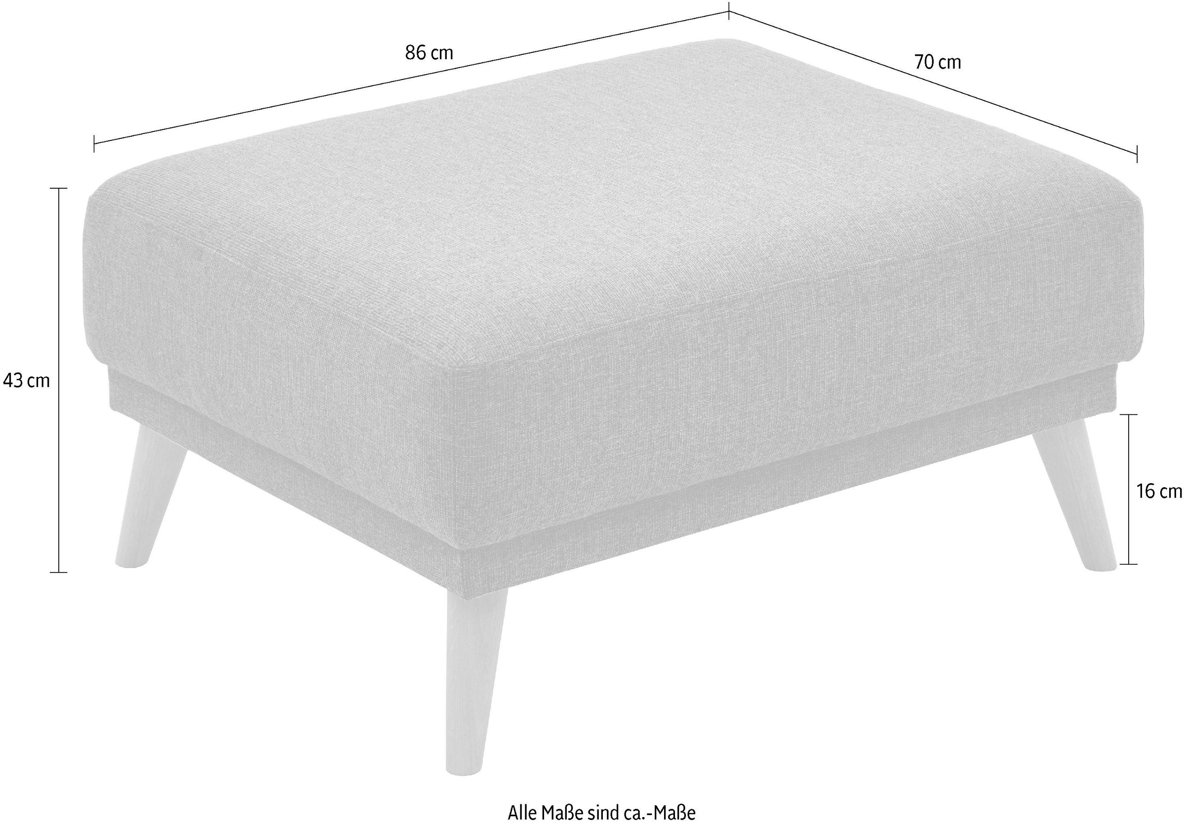 ATLANTIC home collection Hocker »Elvis«, Massivholzfüße