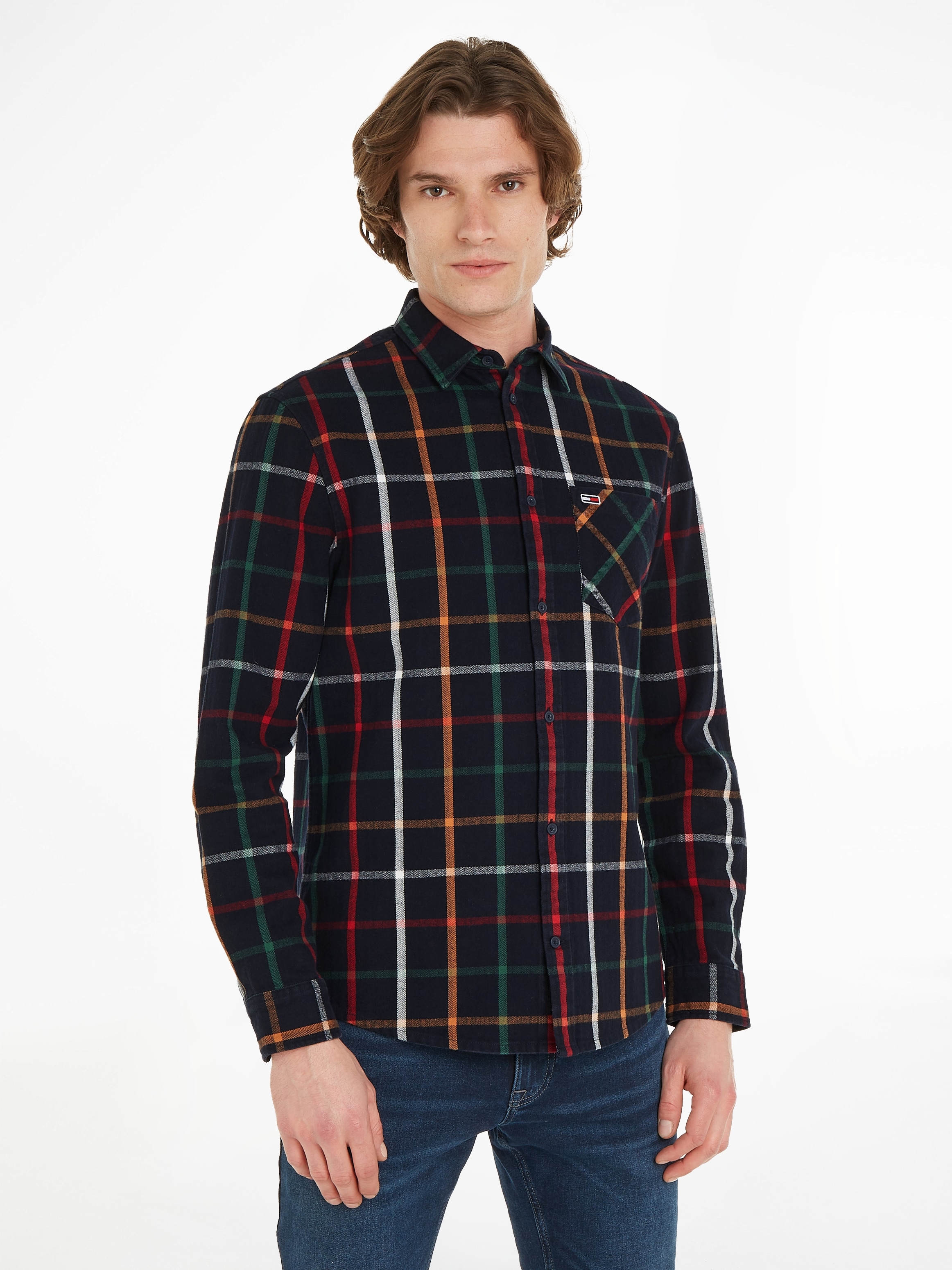 Flanellhemd »TJM REG CHECK FLANNEL SHIRT«, mit Brusttasche