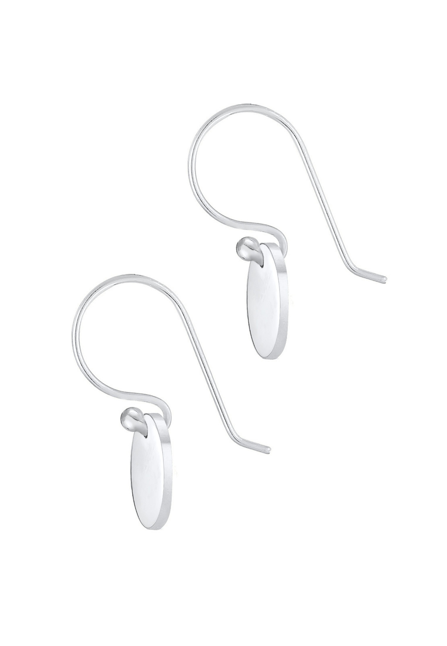 Elli Paar Ohrhänger »Ohrringe Hänger Plättchen Geo Look 925 Silber«