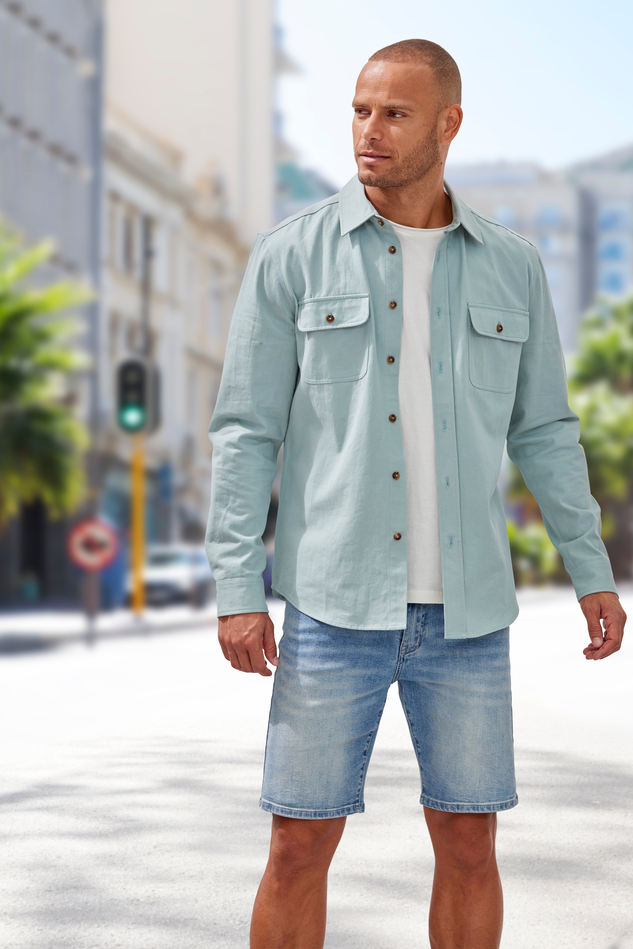 John Devin T-Shirt, (Packung, 2), Relaxed Fit, Kurzarm, Freizeitshirt mit Rundhals aus reiner Baumwolle