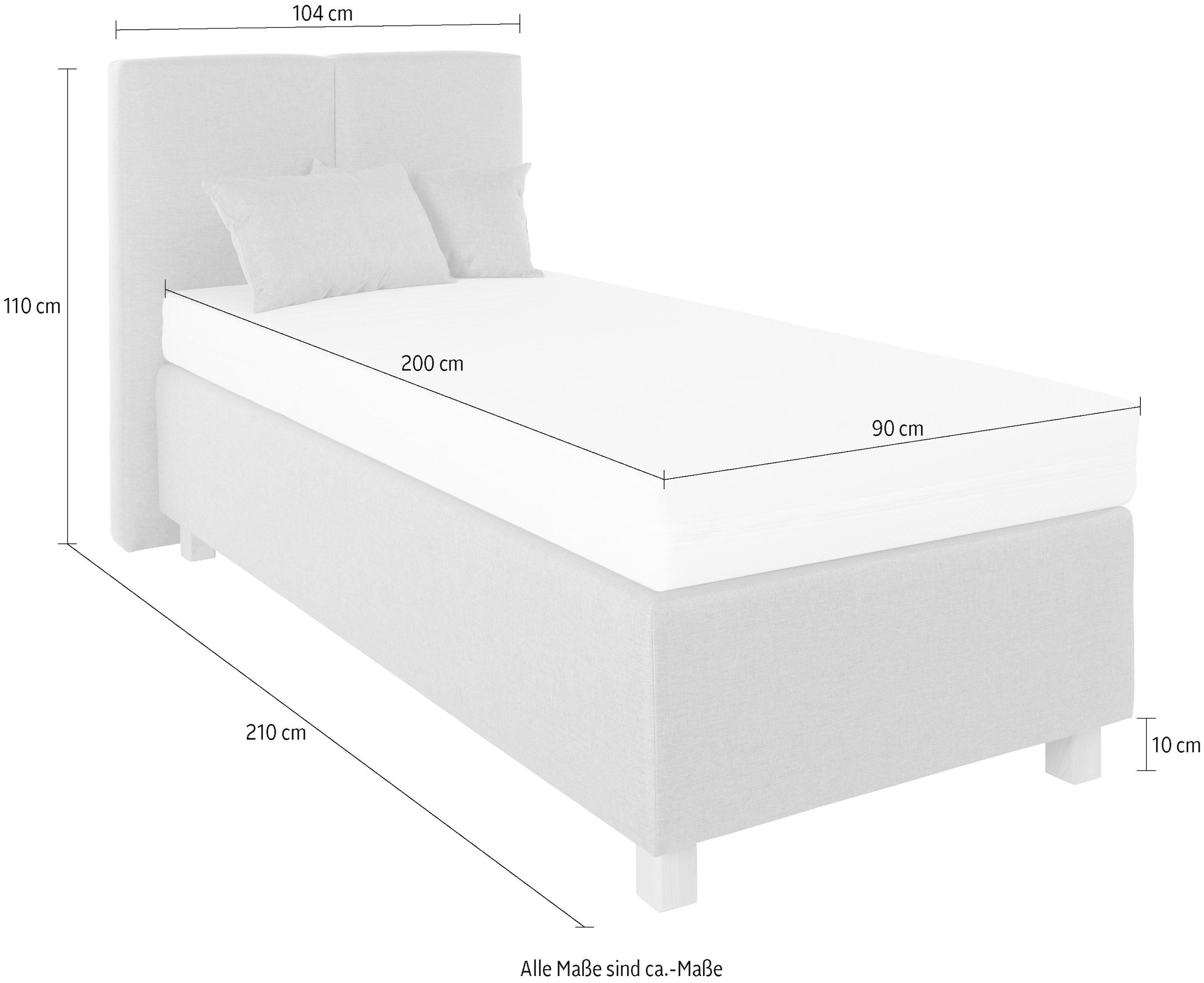 Westfalia Schlafkomfort Boxspringbett mit Zierkissen