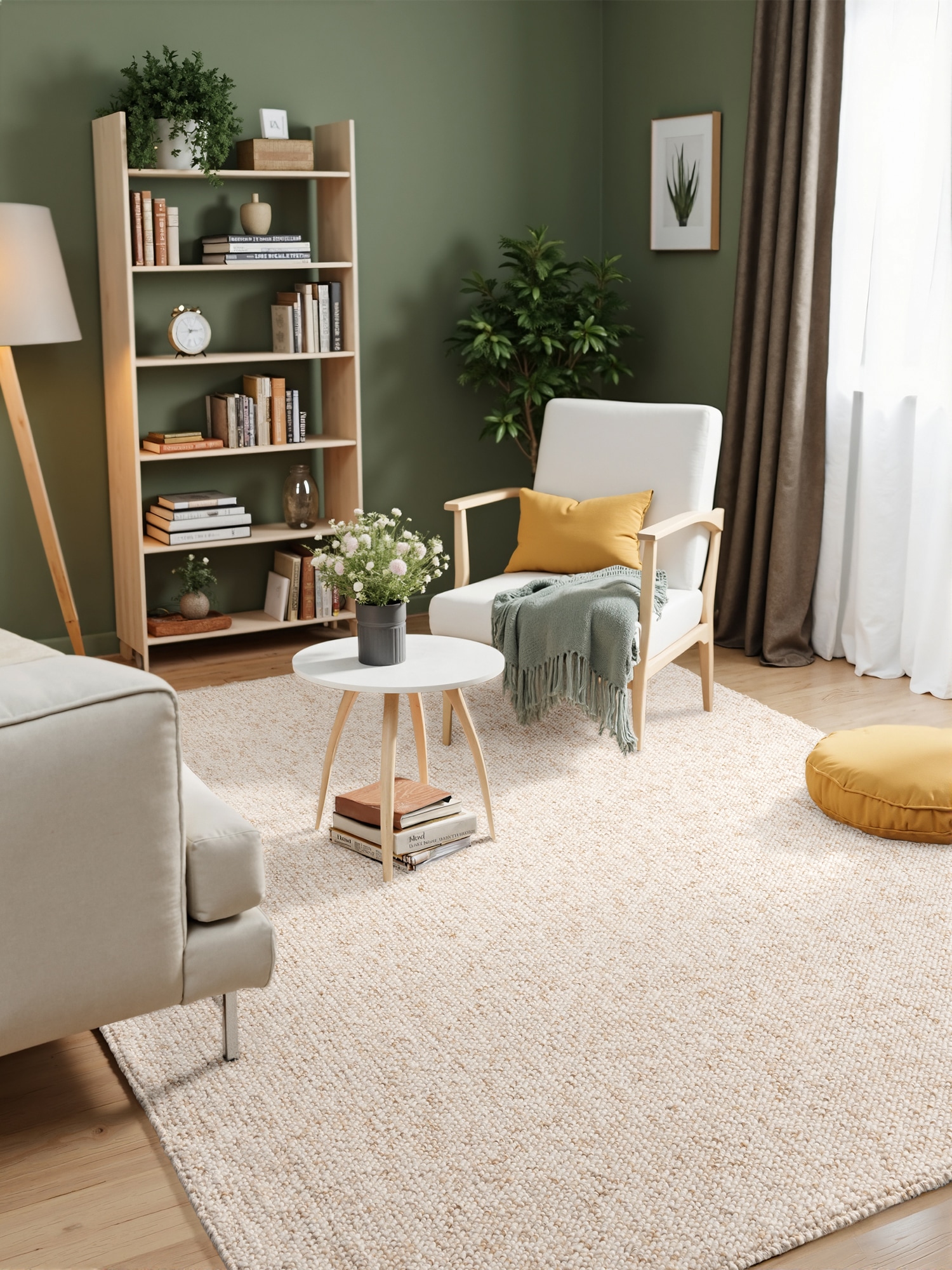 ELLE DECORATION Teppich »Rocco«, rechteckig, 10 mm Höhe, Läufer, waschbar, Wohnzimmer, Esszimmer, Woll-Optik