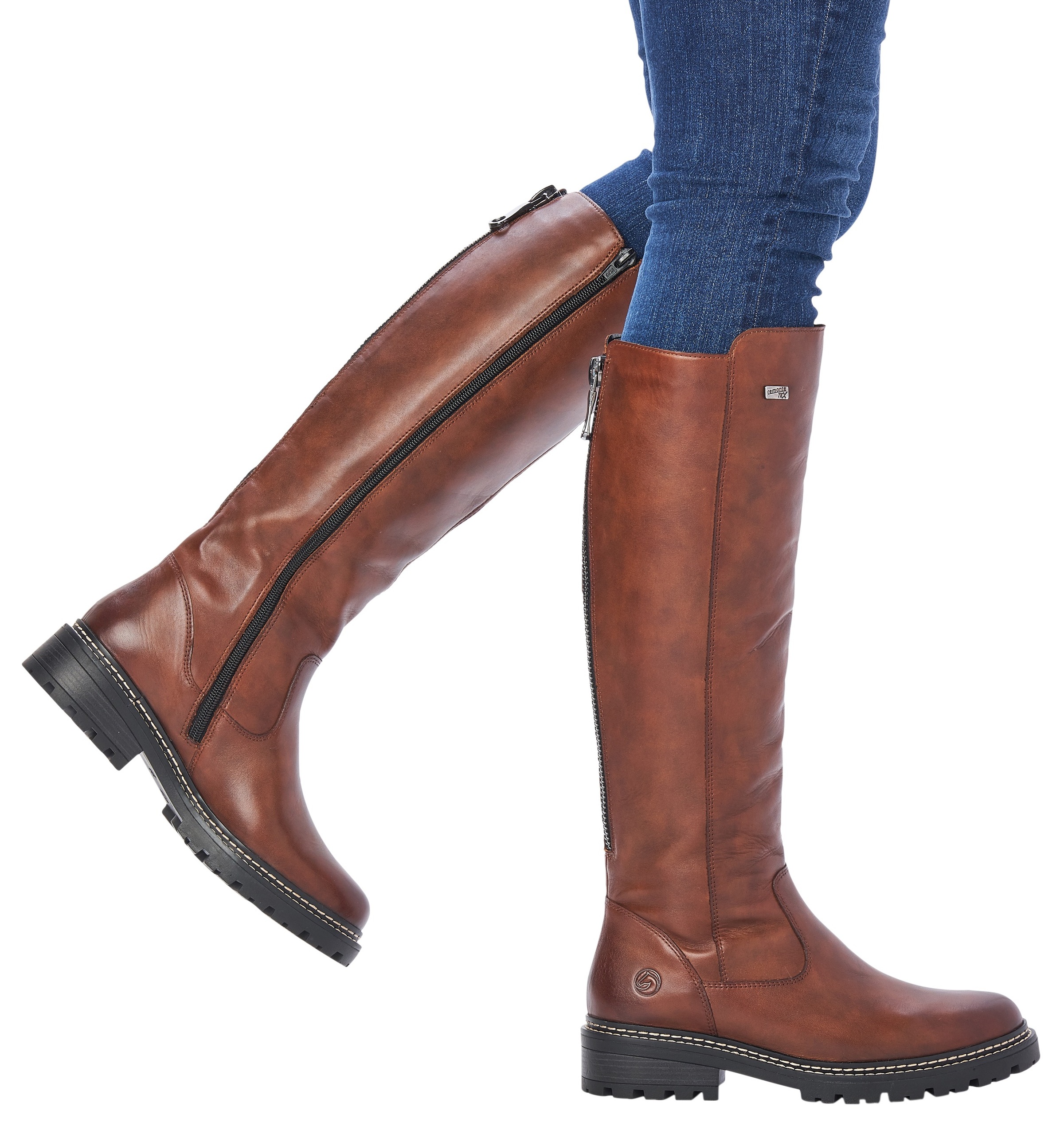 Remonte Stiefel, Blockabsatz, Businesschuh, Langschaftstiefel Innenreißverschluss