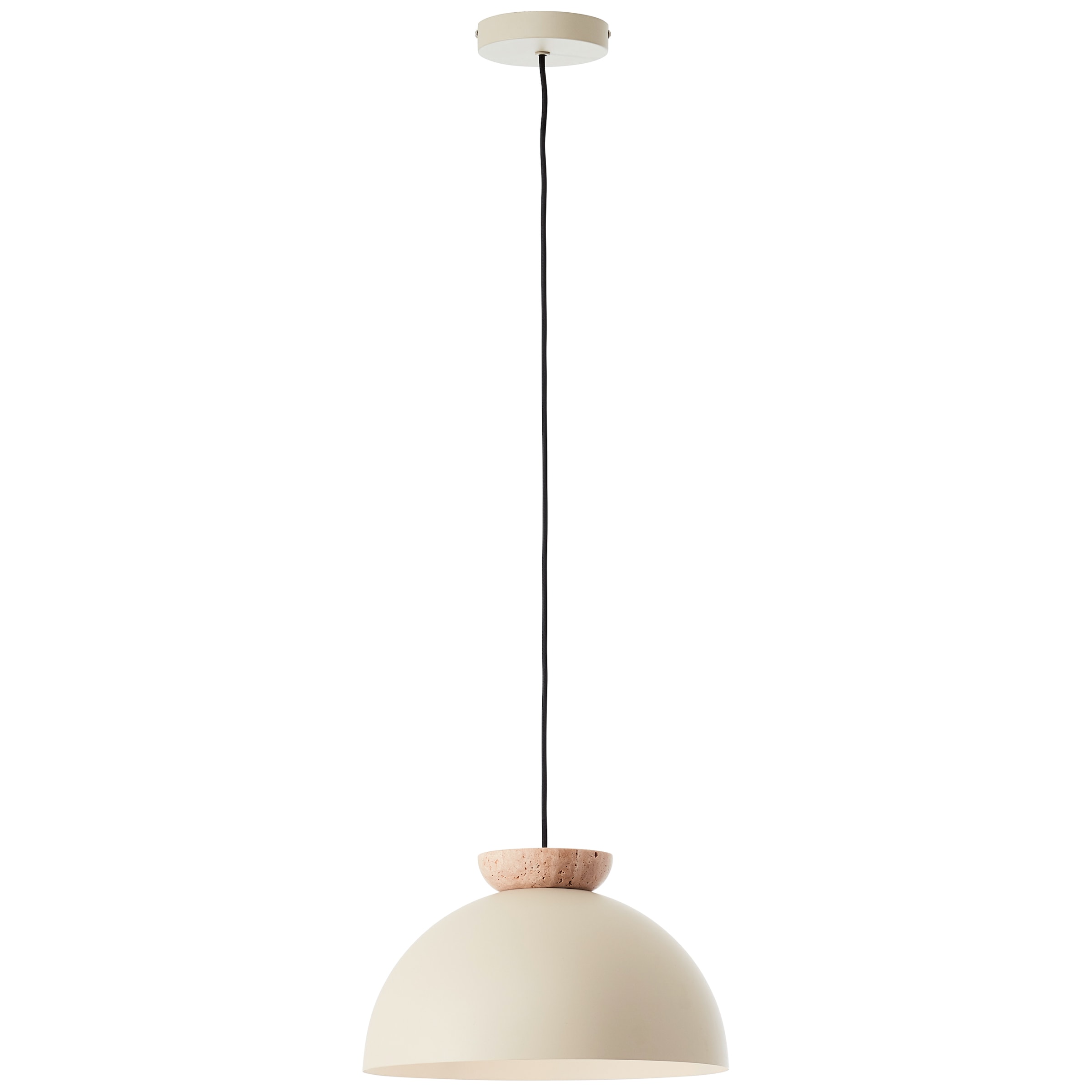 Brilliant Pendelleuchte »Nalam« E27 1 Stk. 173 x 35 cm, E27, kürzbar, Metall/Travertin, beige