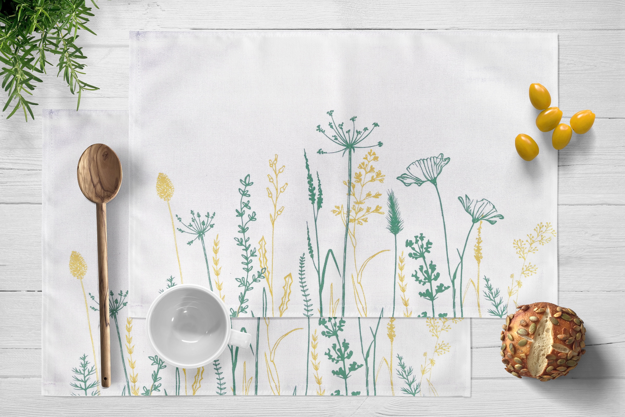 my home Platzset »Nérac« 2er Set, basic, bedruckt, pflegeleicht, Esszimmer, Wohnzimmer,