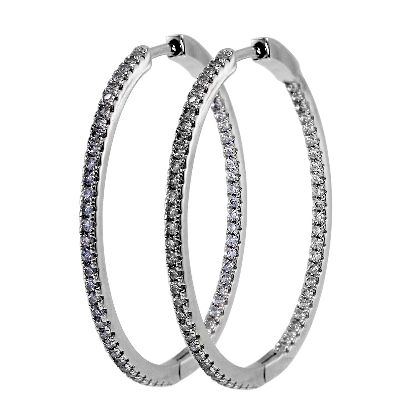 OSTSEE-SCHMUCK Klappcreolen »- Simone 40 mm - Silber 925/000 - Zirkonia«