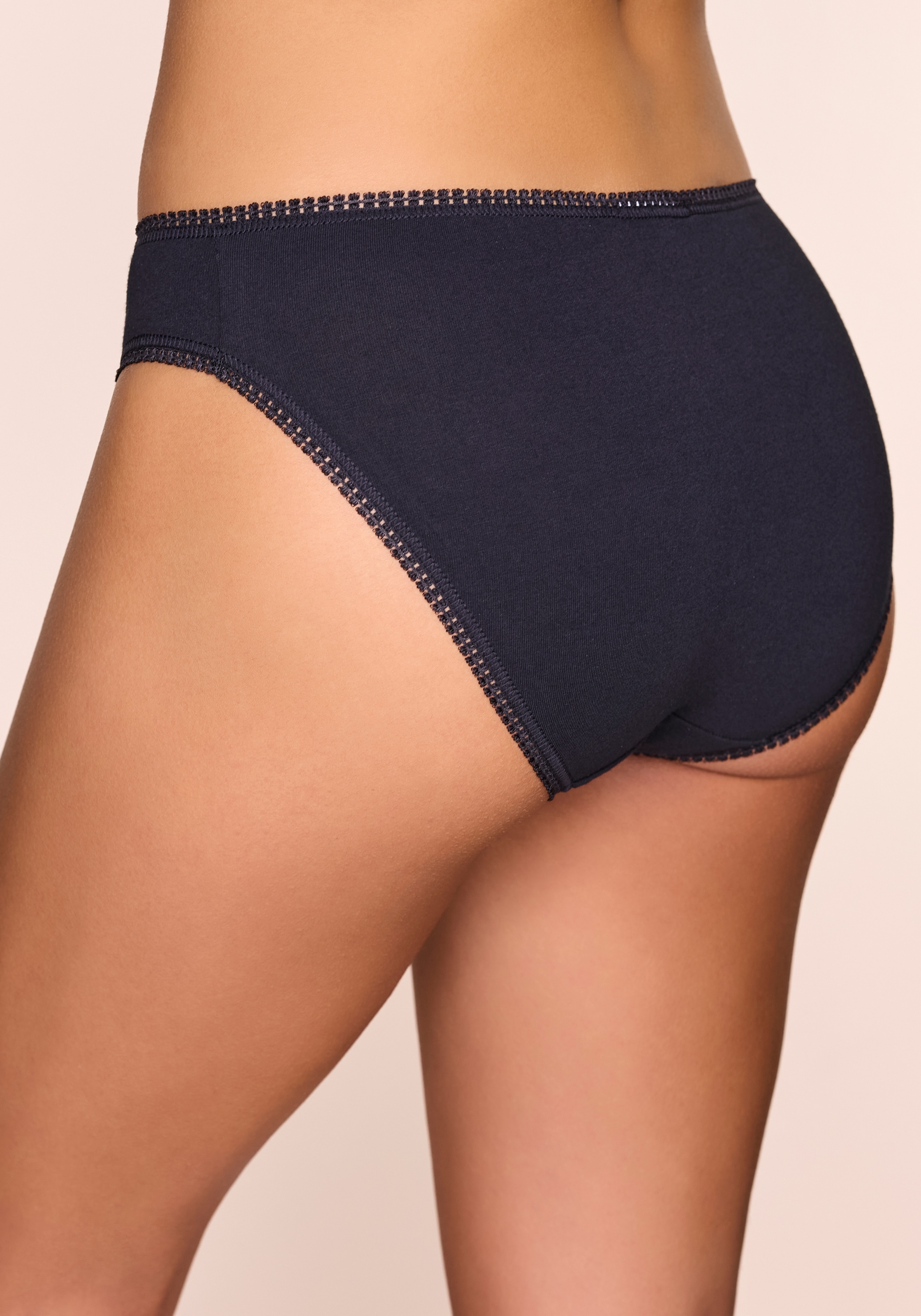LASCANA Jazz-Pants Slips 3er-Pack,  mit Spitze am Beinabschluss, aus weichem und elastischem Jersey