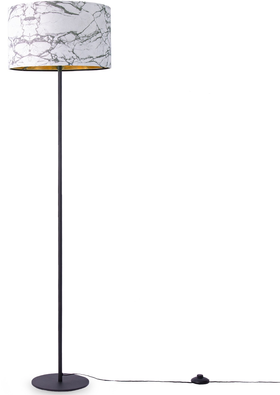 Paco Home Stehlampe Weiß | Schlafzimmer mit Grau »Kraft Wohnzimmer 1 XXL Stein kaufen 3 Jahren online Marmor Garantie E27 Design flammig-flammig, 525«