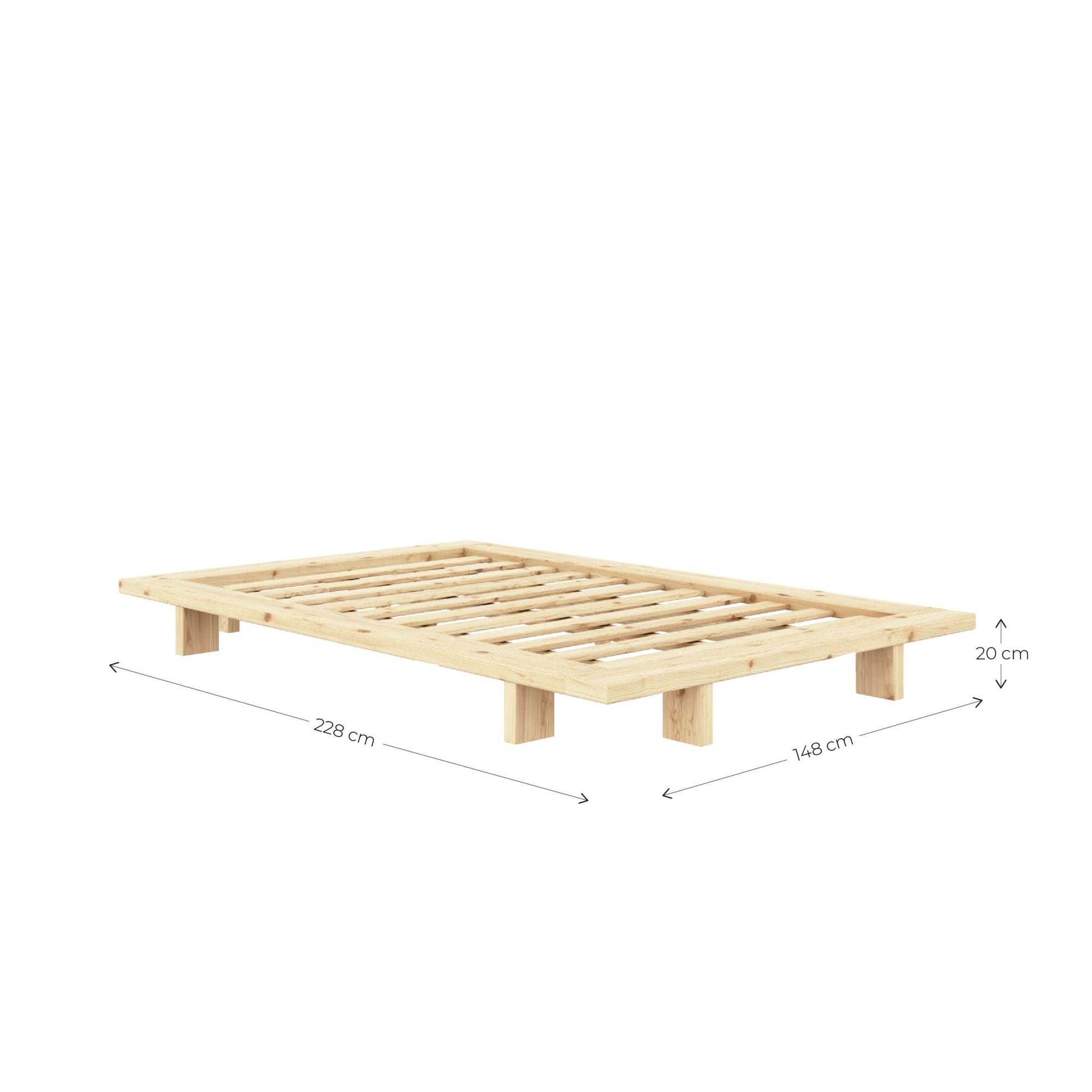 Karup Design Bettgestell »JAPAN BED Futonbett aus FSC®zertifiziertem Massivholz,  Eiche, bequem« Erhältlich für Matratzen Breite 90, 120, 140, 160 oder 180 cm,  zeitlos, , inkl. Lattenrost, ohne Matratze, Made in Europa
