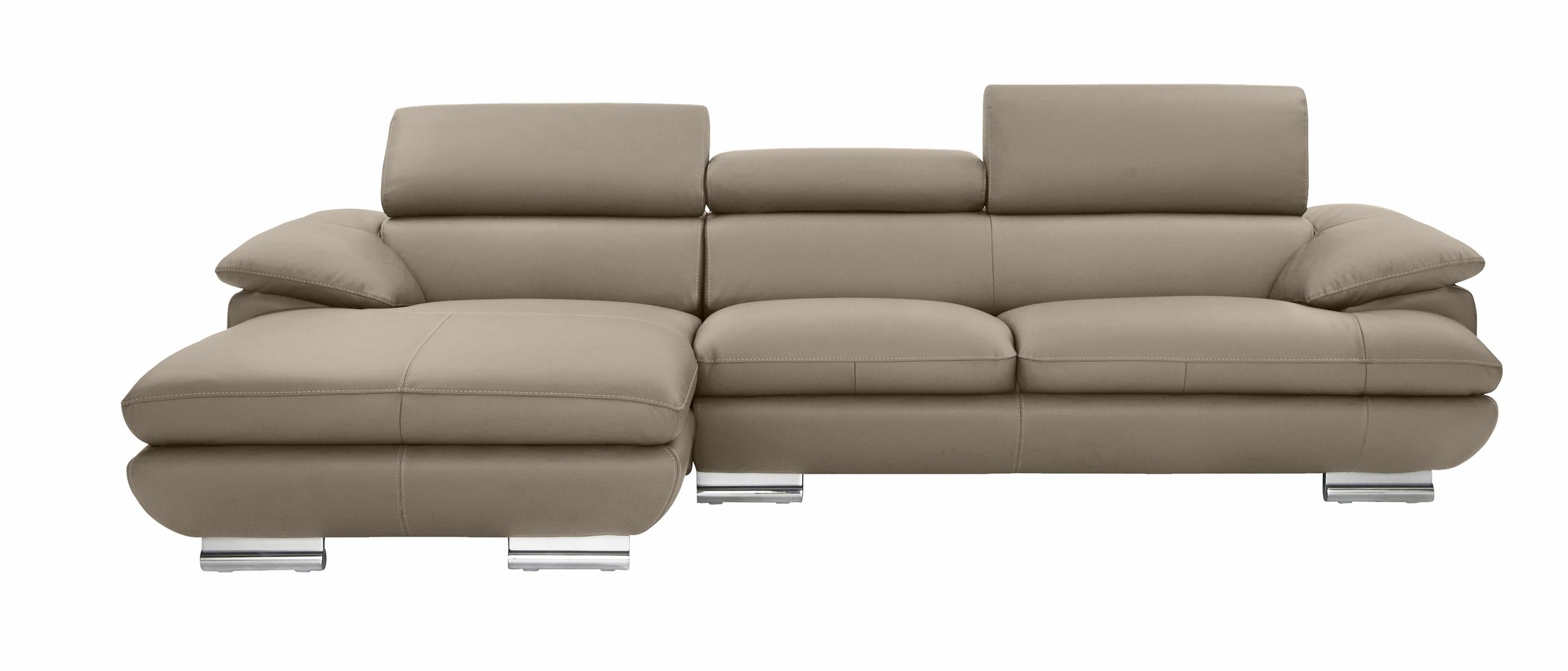 CALIA ITALIA Ecksofa »Magic, ein italienisches Sofa zum Träumen, erstklassiger Sitzkomfort«, mit verstellbaren Kopfteilen, in 2 Lederqualitäten