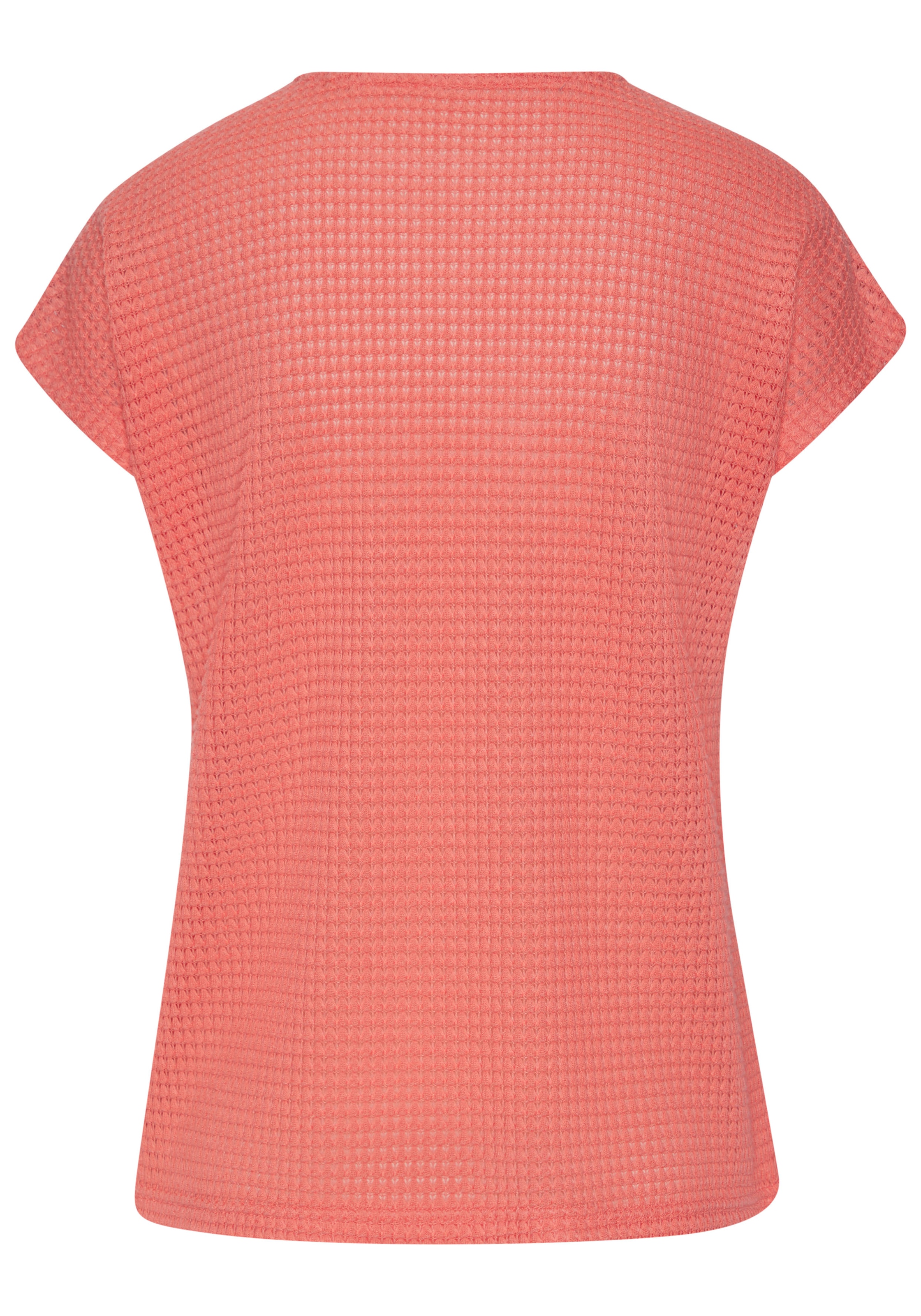 Vivance Kurzarmshirt »mit modischer Waffelstruktur«, aus bügelfreier Strickqualität