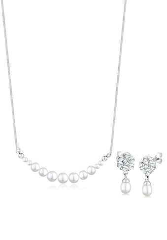 Elli Premium Schmuckset »Perle Kristalle 925 Silber« kaufen