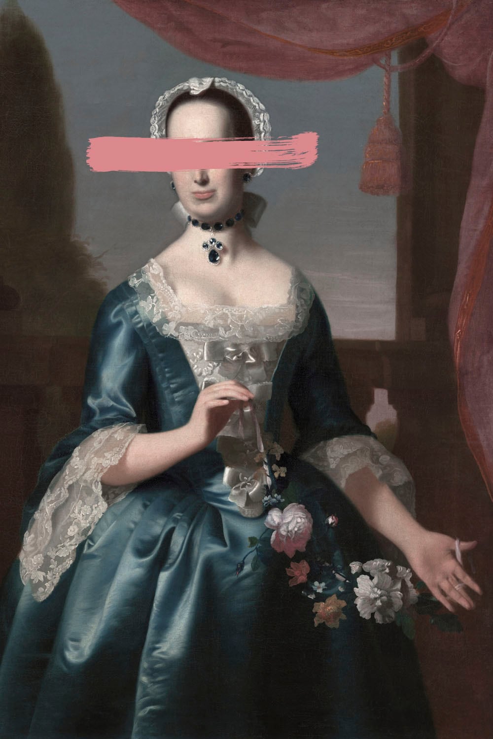 queence Acrylglasbild »Frau mit Farbklecks«, Kunst-Gemälde-Frau-Bilder von Frauen-Historische Persönlichkeiten-Formen, Fine Art-Print in Galeriequalität