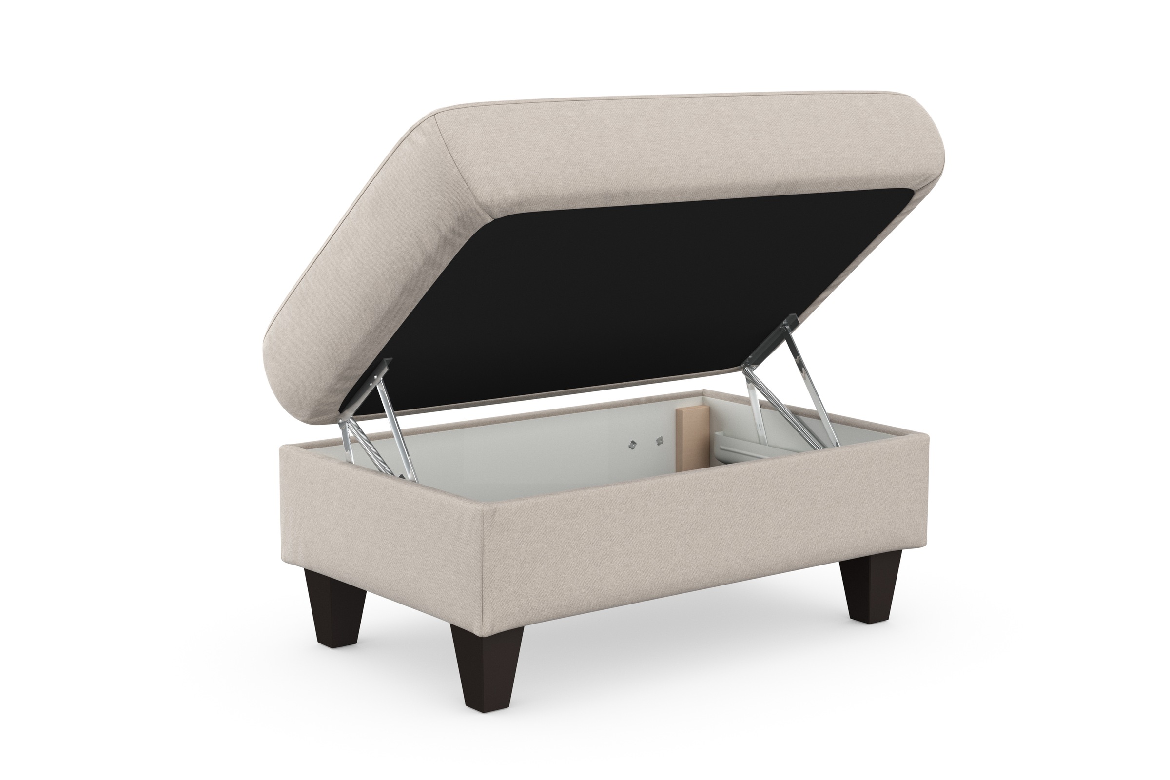 sit&more Stauraumhocker »Farö«, mit Stauraum und Federkern und wengefarbenen Füßen