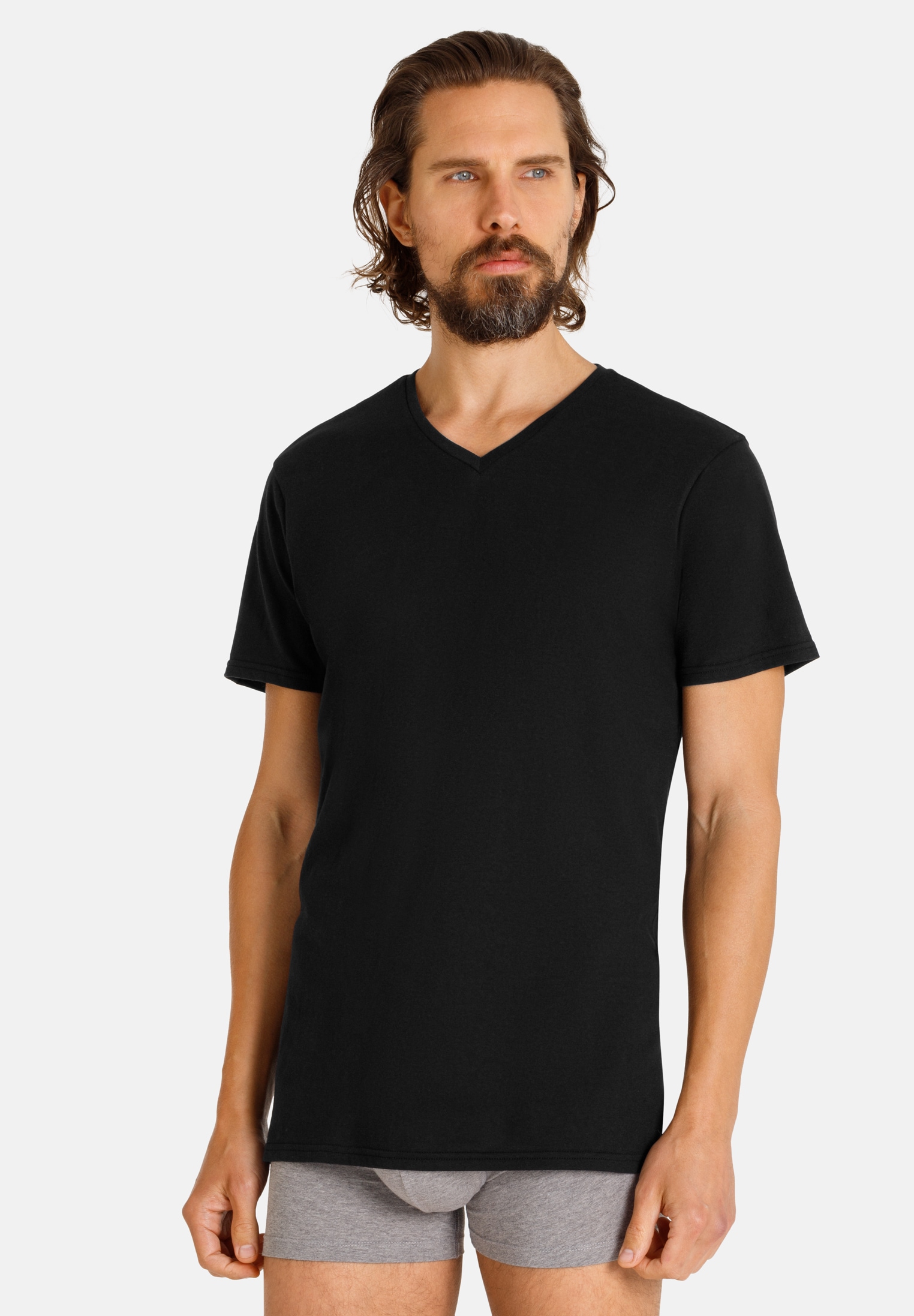 Camano T-Shirt »comfort« mit V-Ausschnitt