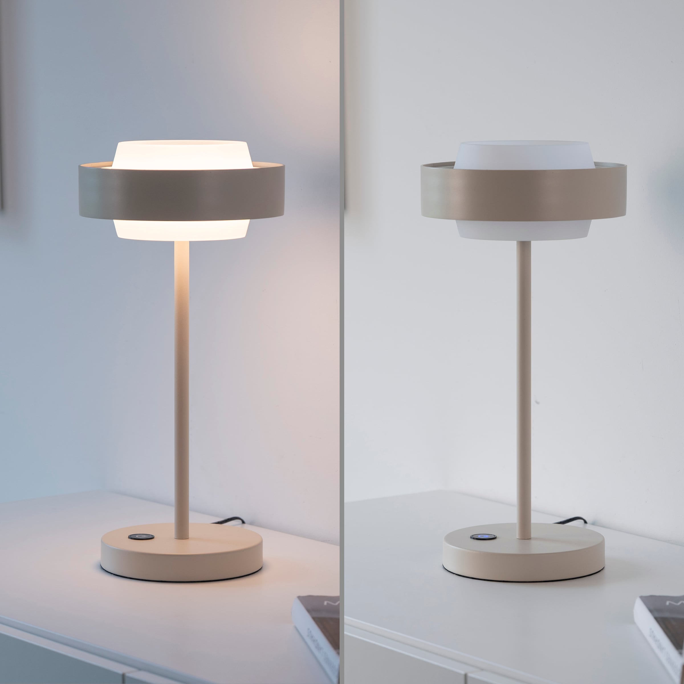 SCHÖNER WOHNEN-Kollektion LED Tischleuchte »ELMO« LED-Board 1 Stk. Warmweiß SCHÖNER WOHNEN Kollektion, Touchdimmer, Memoryfunktion