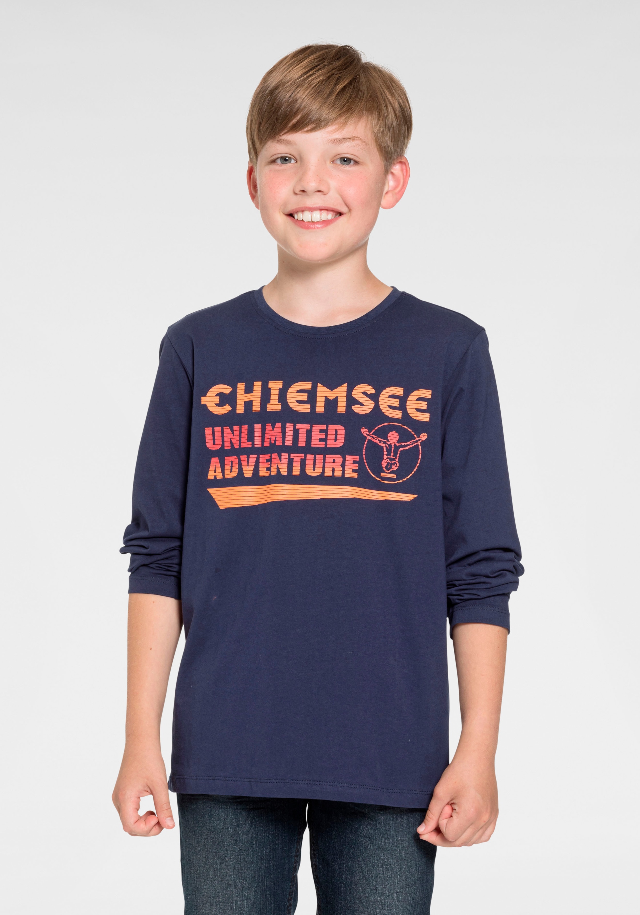 Chiemsee Langarmshirt, im Farbverlauf Druck mit bei ♕