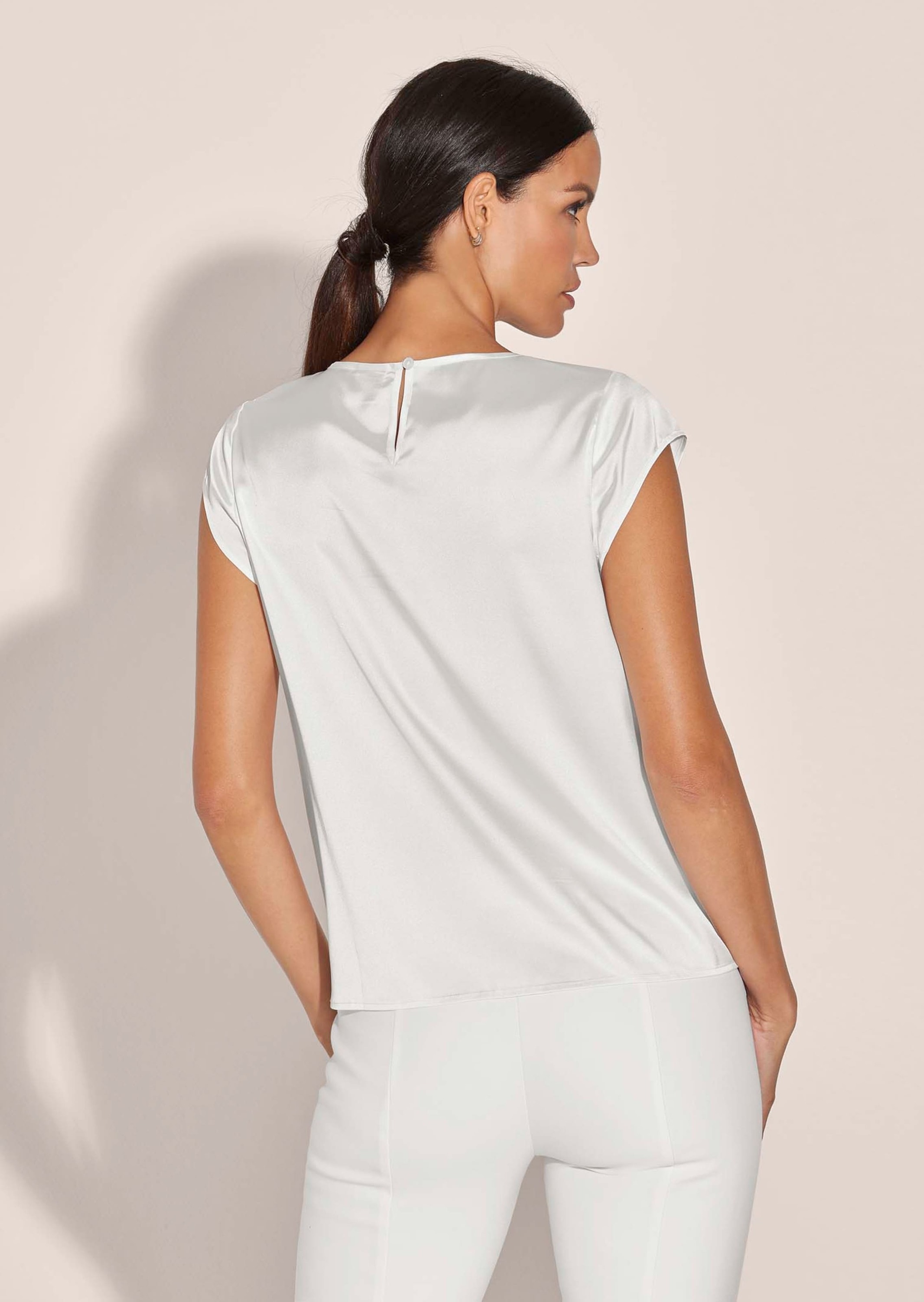 MADELEINE Shirtbluse »Blusenshirt Elegante Satinbluse in A-Linie«