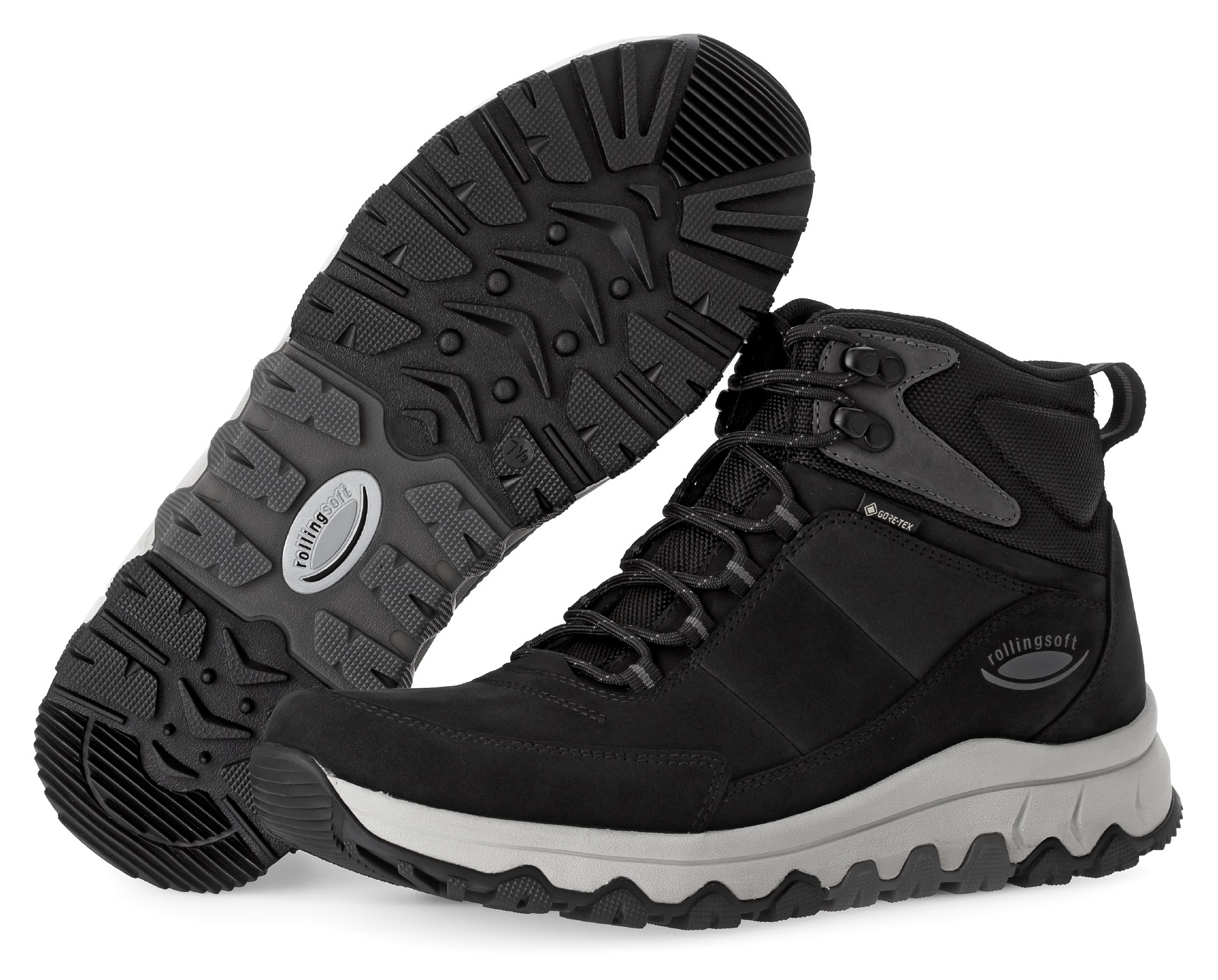 Gabor Rollingsoft Schnürboots, High-Top-Sneaker, Komfortschuh, Freitzeitschuh, Weite G 1/2 (=weit)