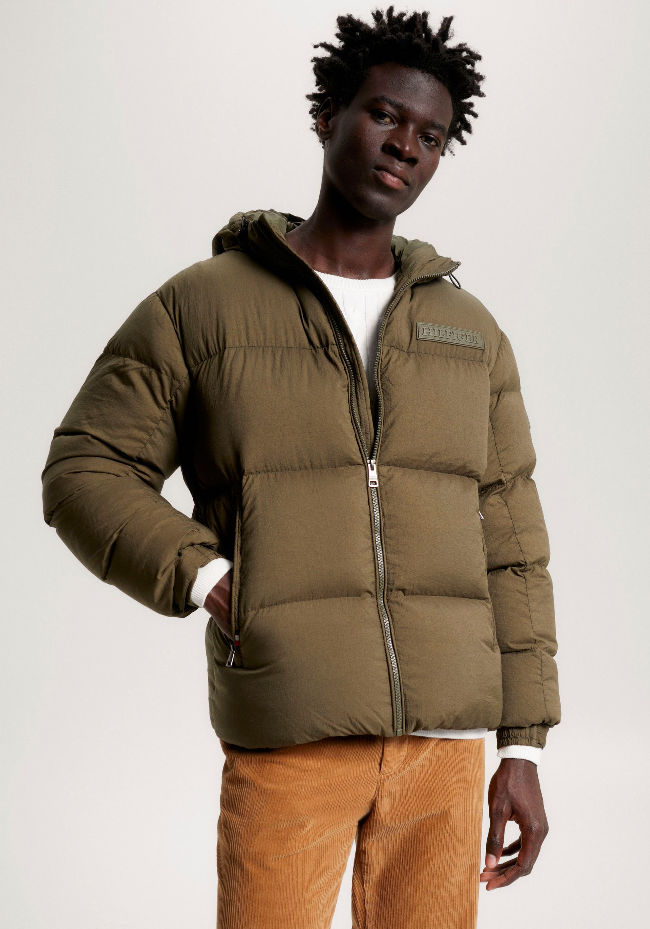 Tommy Hilfiger Daunenjacke »NEW YORK GMD DOWN HOODED JACKET«, mit Kapuze