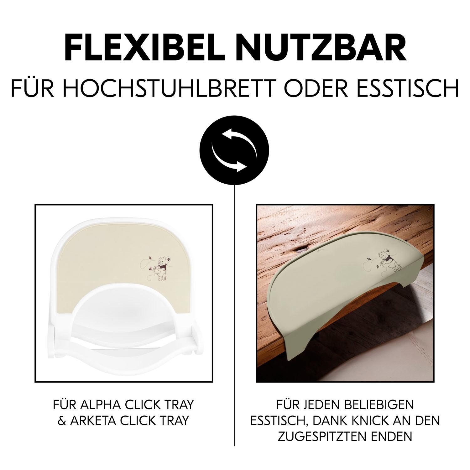 Hauck Platzset »Highchair Tray Mat, Disney Pooh Dusty Beige«, für Hochstuhl-Essbretter