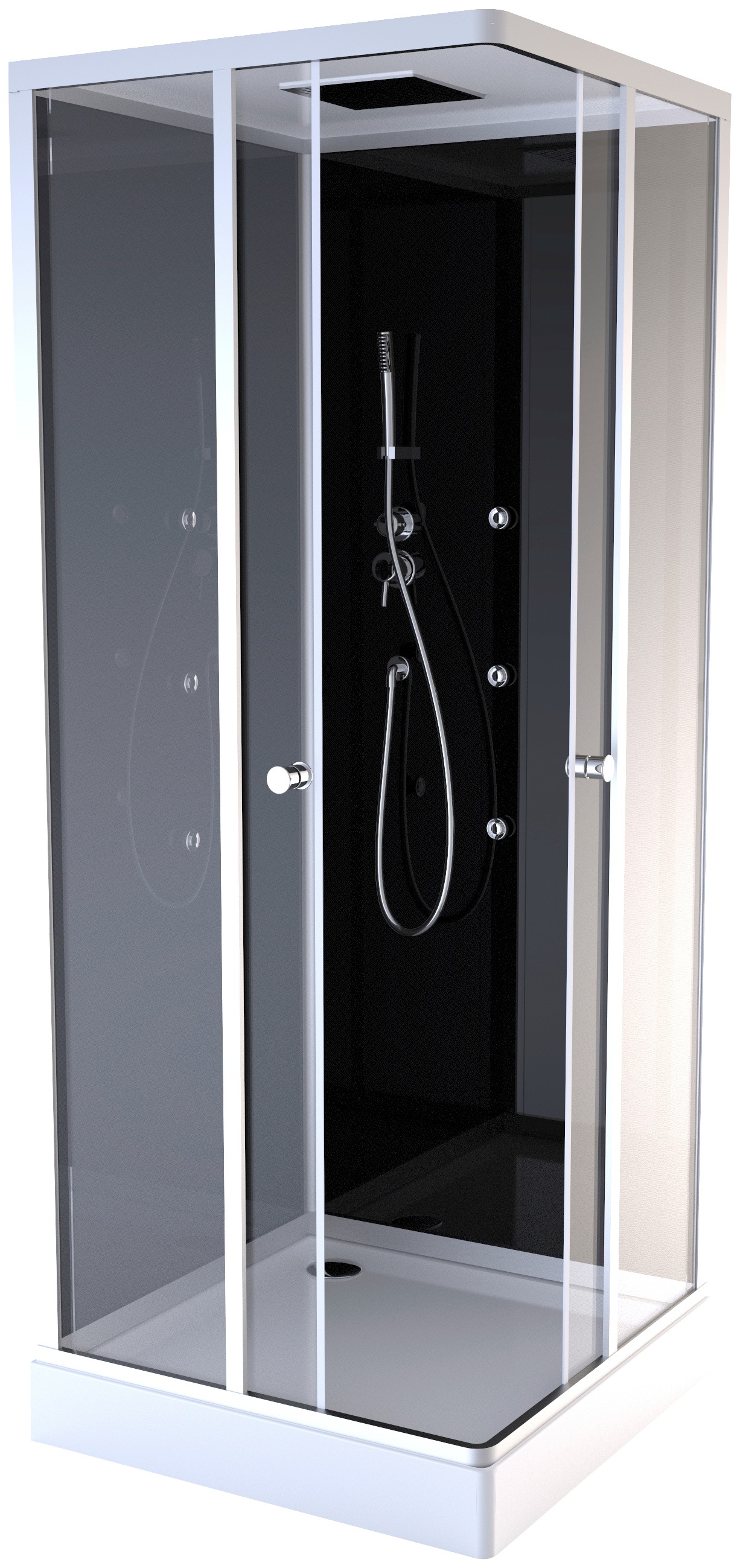 Marwell Komplettdusche »Black Square«, inkl. Armaturen