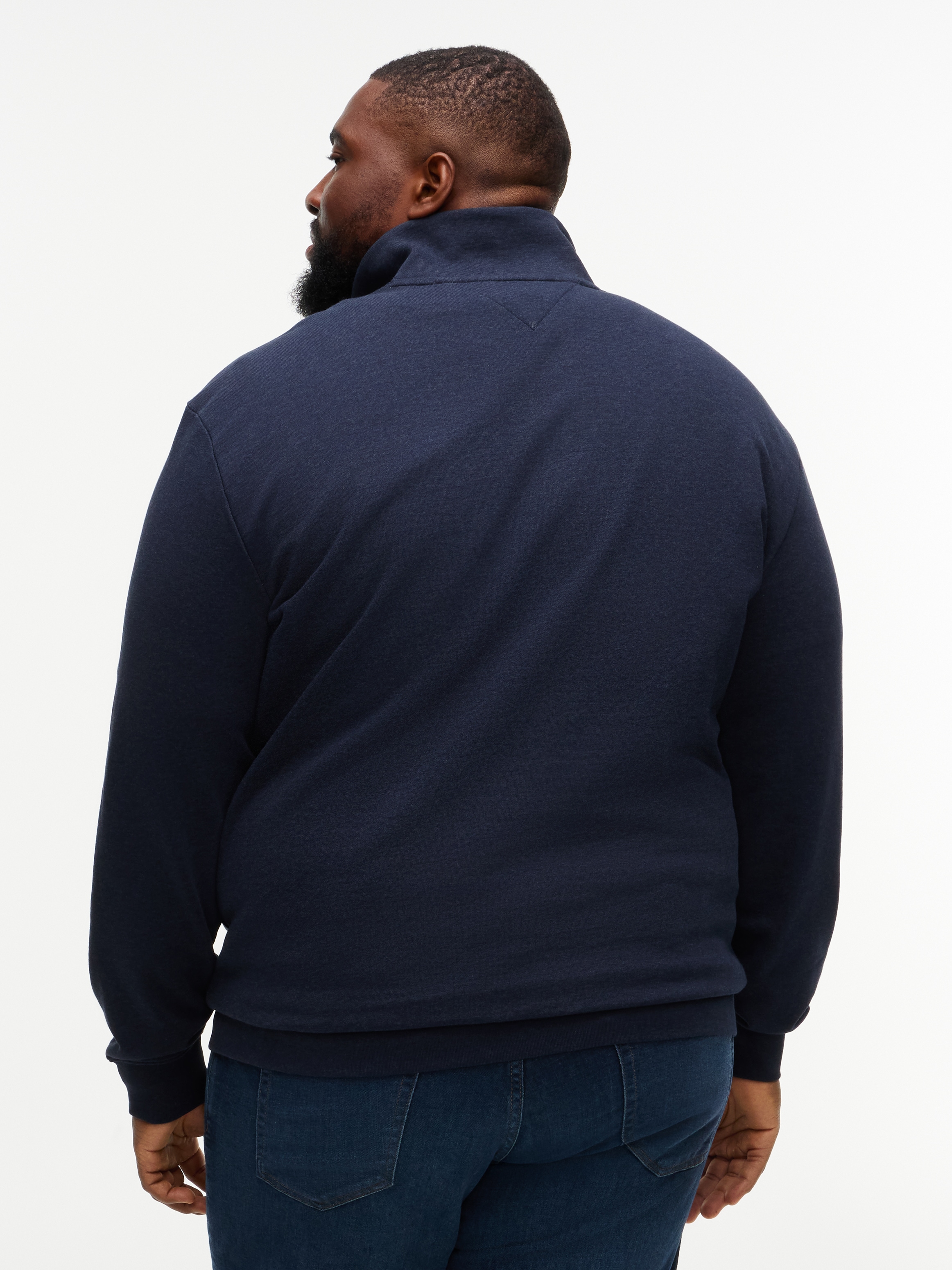 Tommy Hilfiger Big & Tall Sweatshirt »BT-RWB TERRY TIPED REGULAR 1/4 ZIP-B«, Große Größen, Troyerkragen

