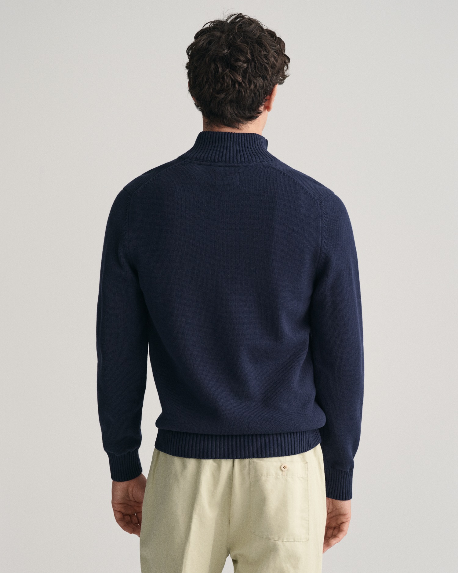 Gant Troyer »CASUAL COTTON HALF ZIP« mit grafischer Logostickerei auf der Brust