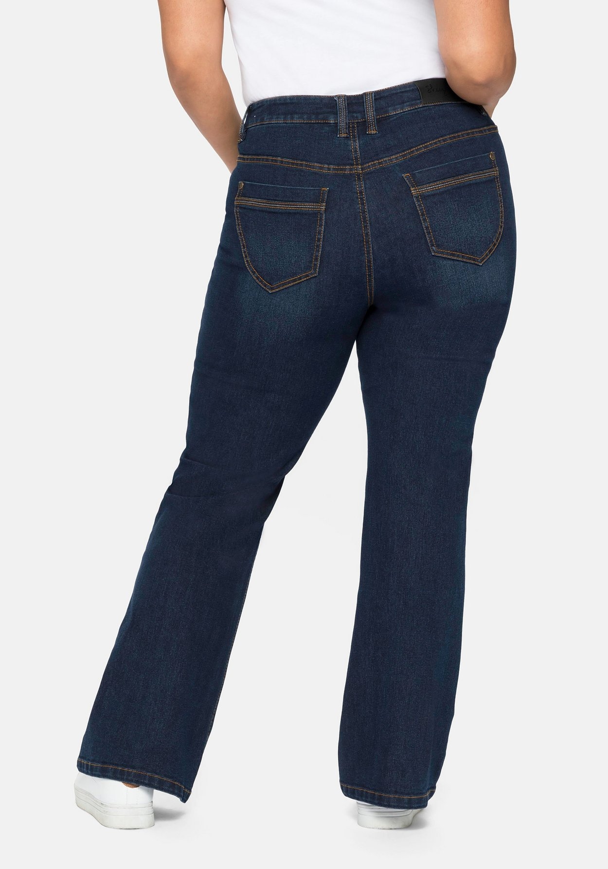 Sheego Bootcut-Jeans »Jeans mit verstellbarem Bund«