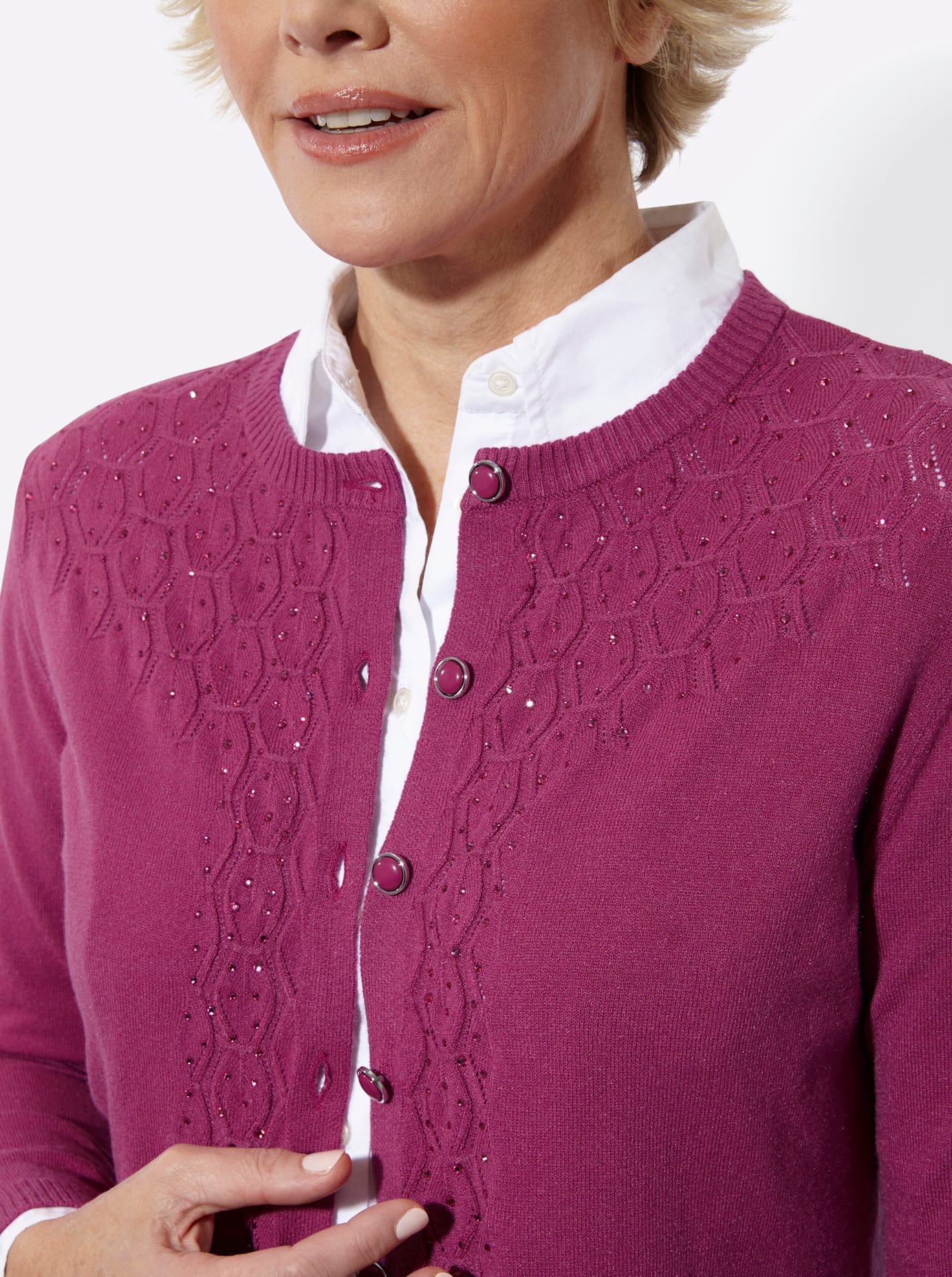 Classic Ajourstrickjacke