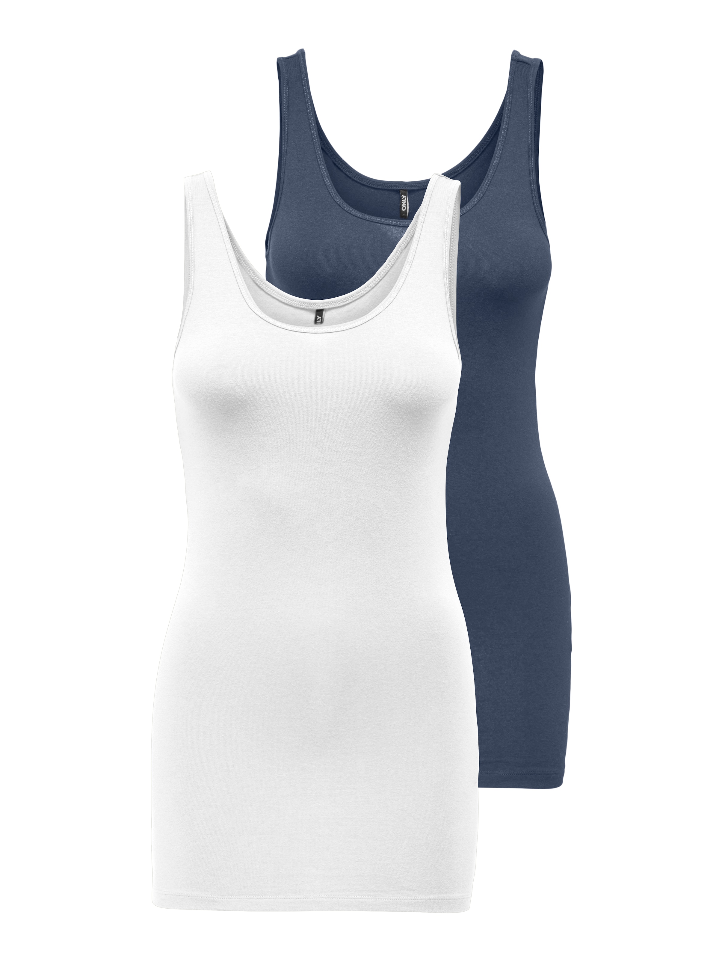 ONLY Tanktop »ONLLIVE LOVE NEW LONG TT 2PACK NOOS«, (Packung, 2 tlg., 2er-Pack)