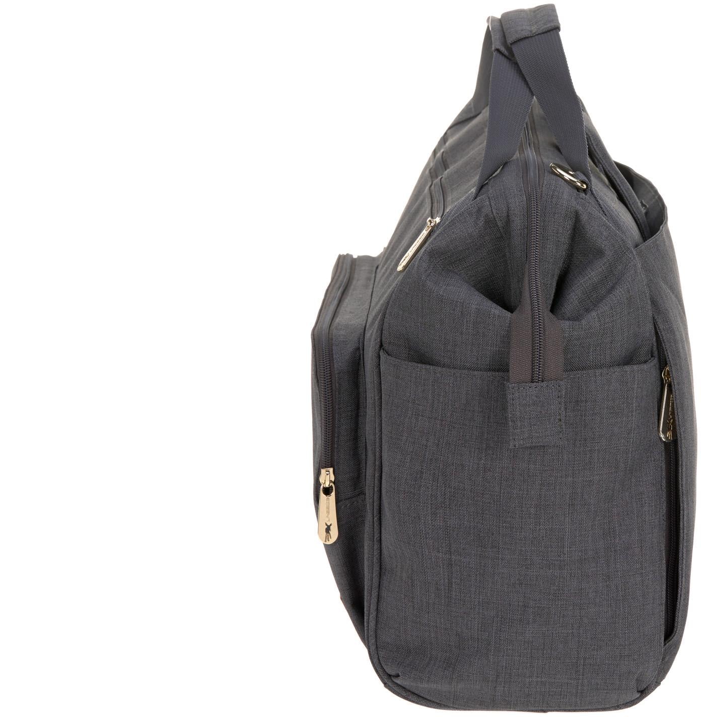 LÄSSIG Wickeltasche »Glam, Goldie Twin, Backpack Anthracite«, PETA-approved vegan