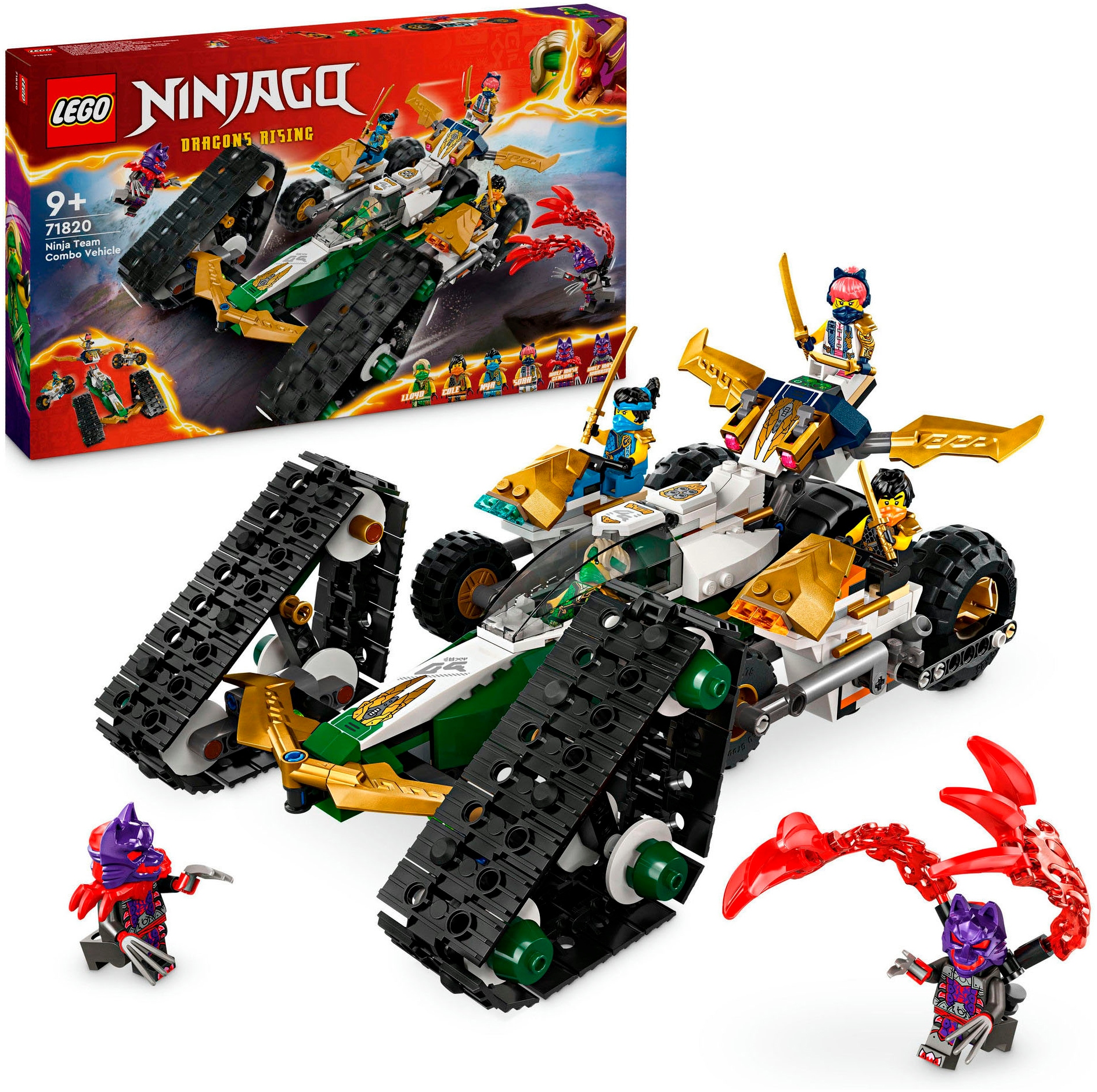 LEGO® Konstruktionsspielsteine »Kombi-Raupe des Ninja-Teams (71820), LEGO Ninjago«, (576 St.), Made in Europe