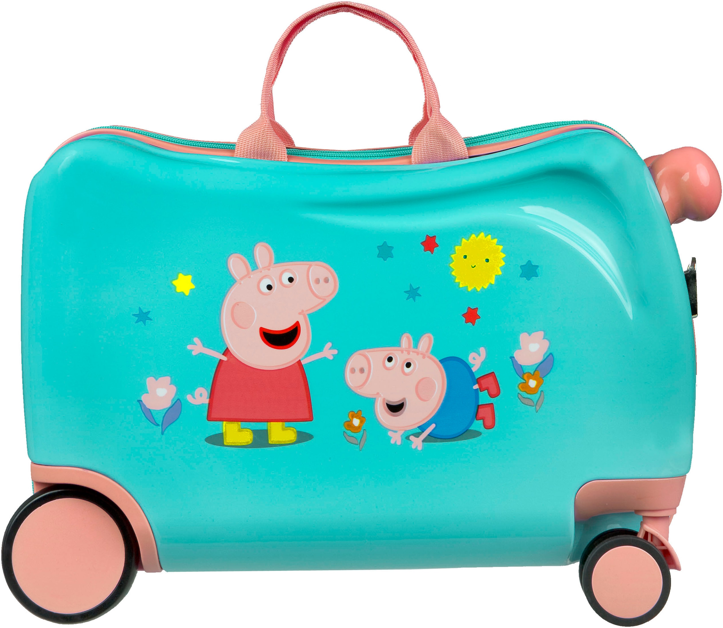 UNDERCOVER Kinderkoffer »Ride-on Trolley, Peppa Pig«, 4 St. Rollen, zum sitzen und ziehen