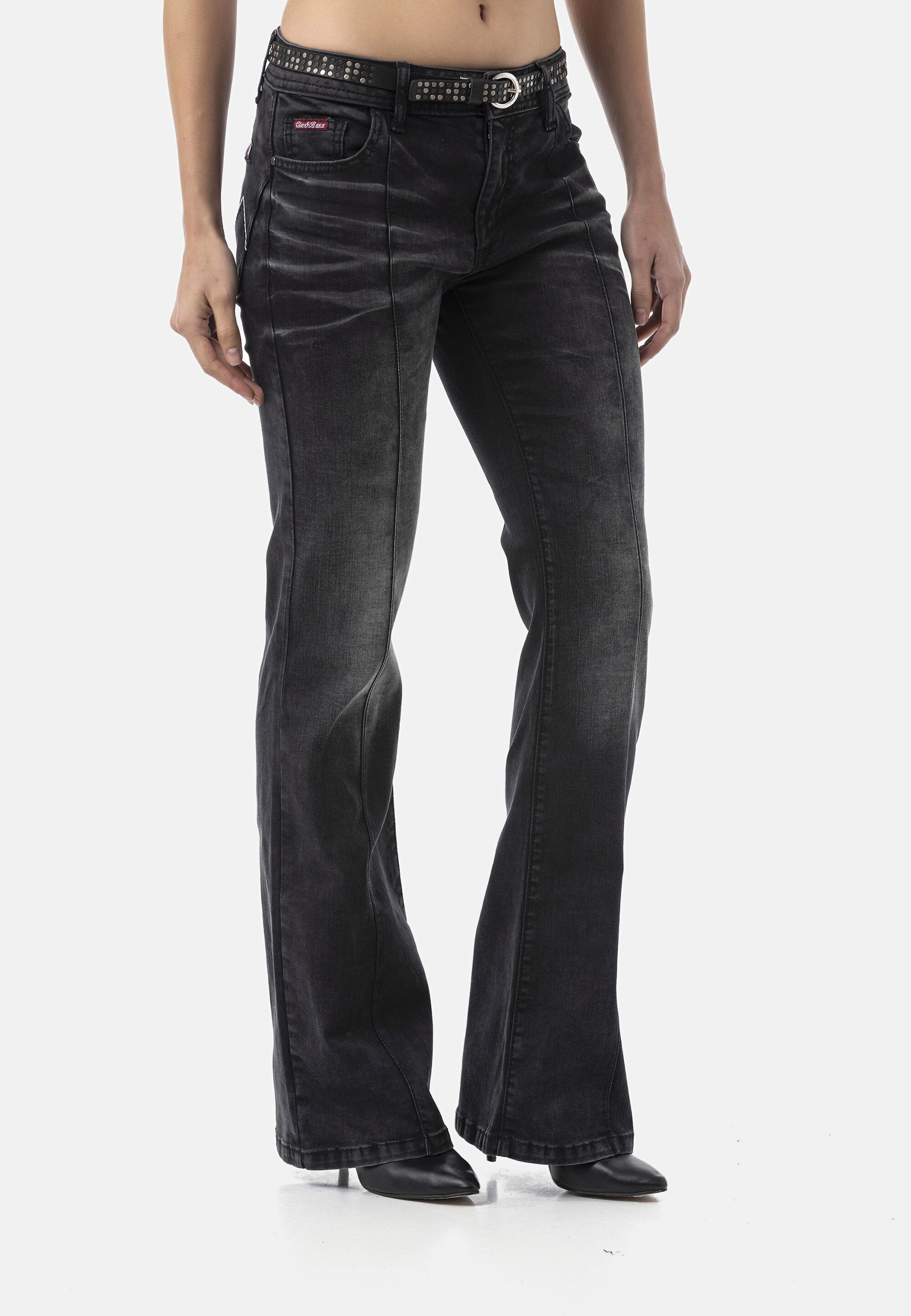 Cipo & Baxx Bootcut-Jeans »WD535« im Used Look