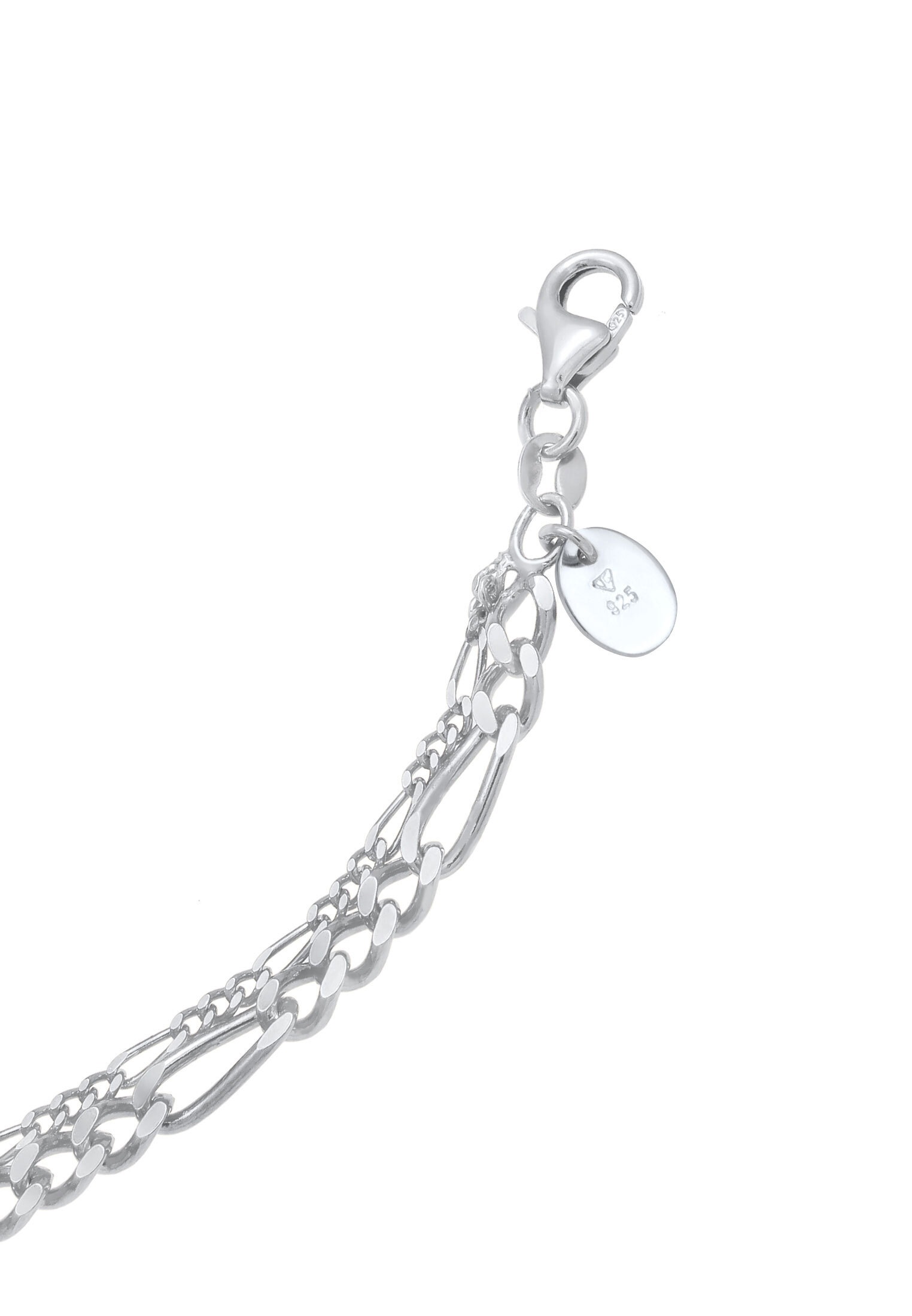 Elli Premium Silberkette »Halskette Figaro Layer Kette Basic 925 Silber«