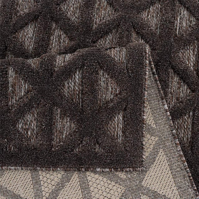 Carpet City Teppich »In-& Outdoorteppich Santorini 58500, 3D-Effekt,  Raute-Optik«, rechteckig, Wetterfest & UV-beständig für Terrasse, Balkon,  Küche, Flur online kaufen