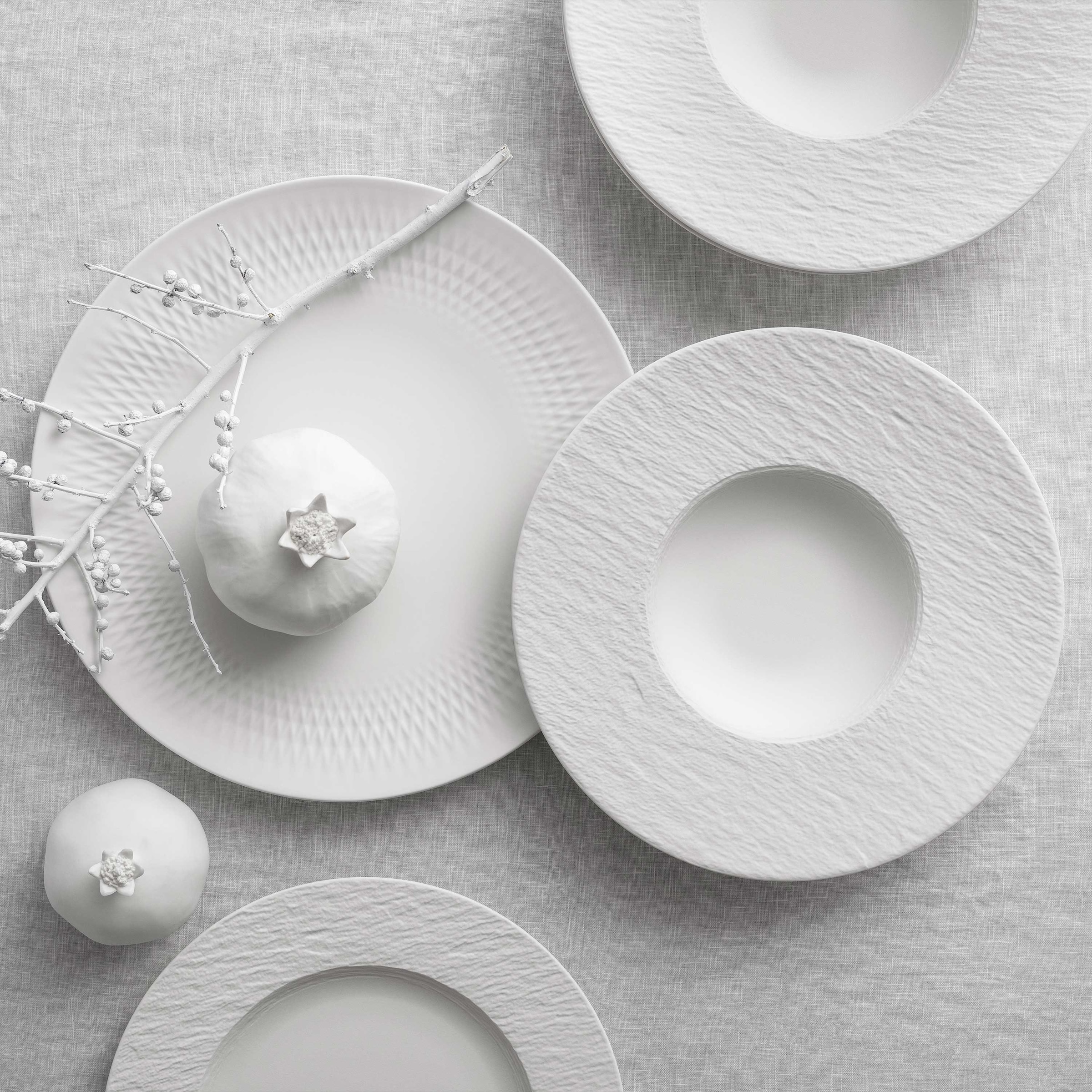 Villeroy & Boch Geschirr-Set »Manufacture Rock Tafelset« Premium Porzellan
