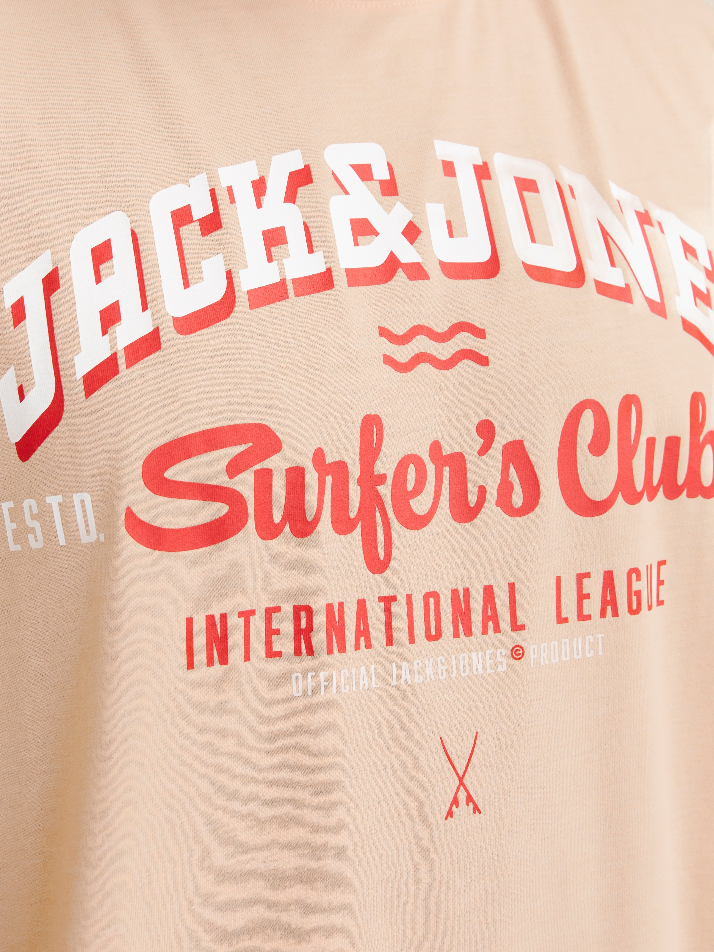 Jack & Jones PlusSize T-Shirt »JJELOGO TEE SS O-NECK 2 COL AW24 S PLS«, mit Frontprint
