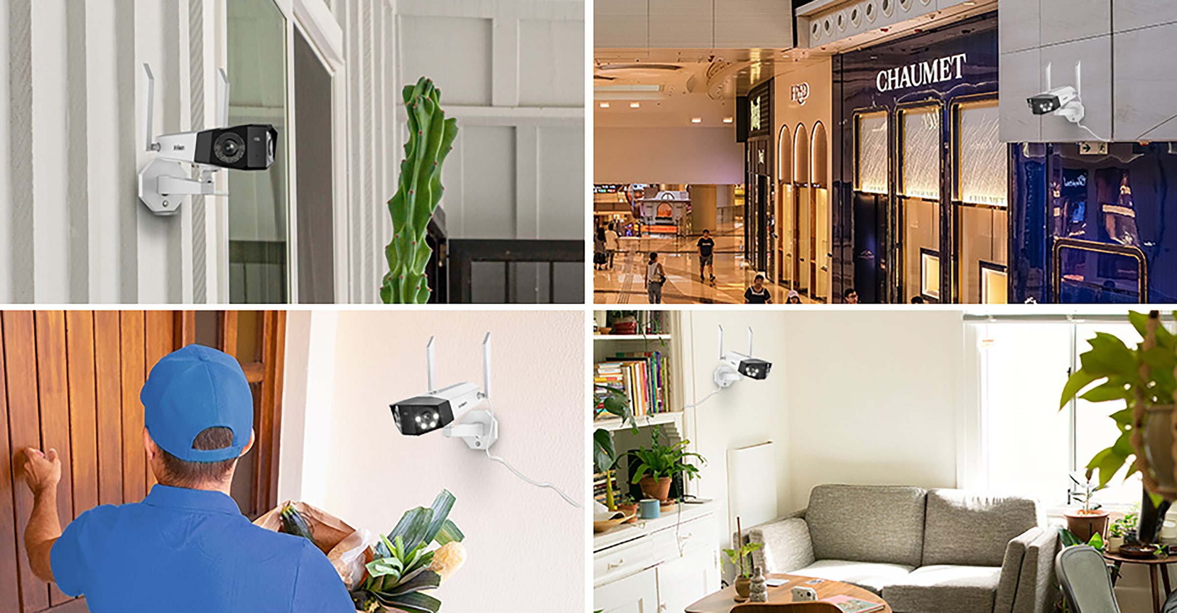 Reolink Überwachungskamera »Duo Series W730«, Außenbereich-Innenbereich, 4K, Panorama (Dual-Objektiv), Spotlight, Farbnachtsicht 30 Meter