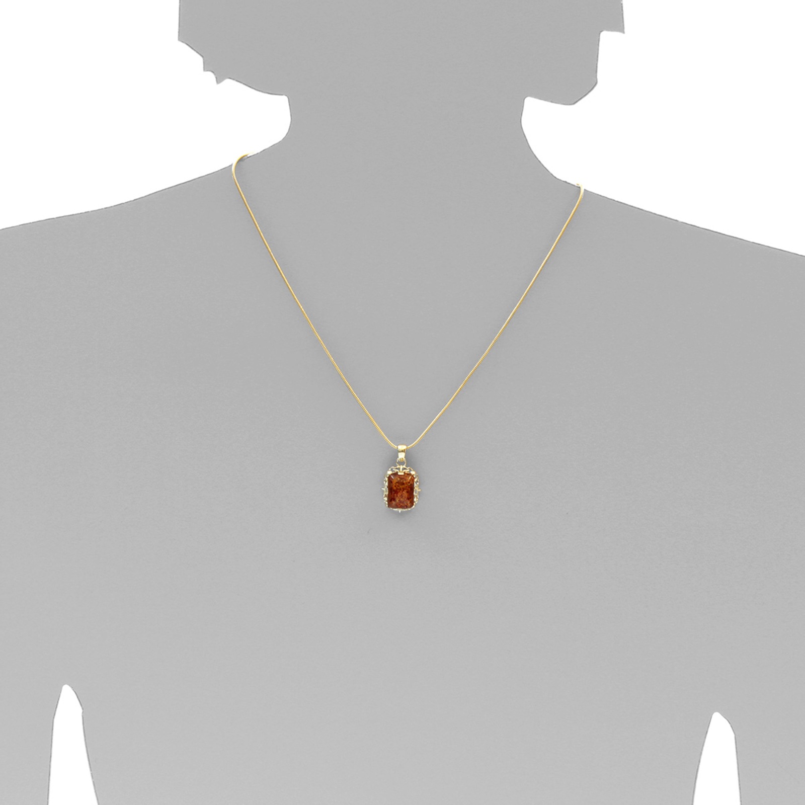 OSTSEE-SCHMUCK Kette mit Anhänger »- Herta - Silber 925/000, vergoldet - Bernstein«