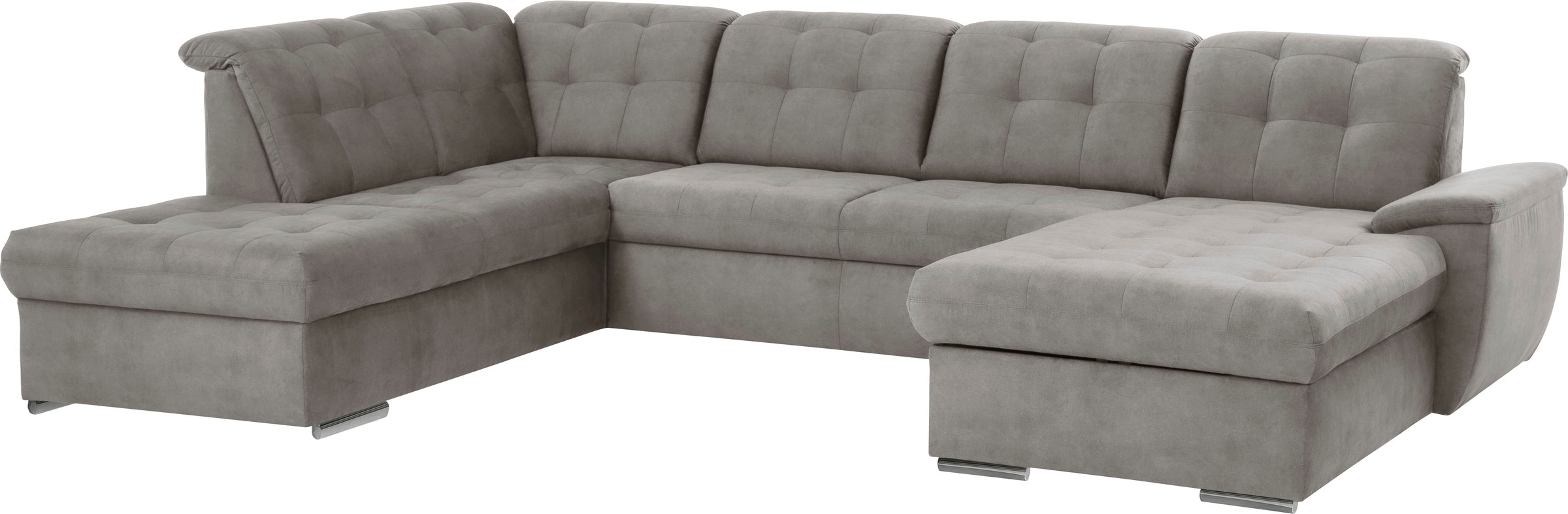 exxpo - sofa fashion Wohnlandschaft »Durango, aufwendige Sitz- und Rückenverarbeitung, bequem, U-Form«, inkl. Kopfteilverstellung, wahlweise mit Bettfunktion und Bettkasten