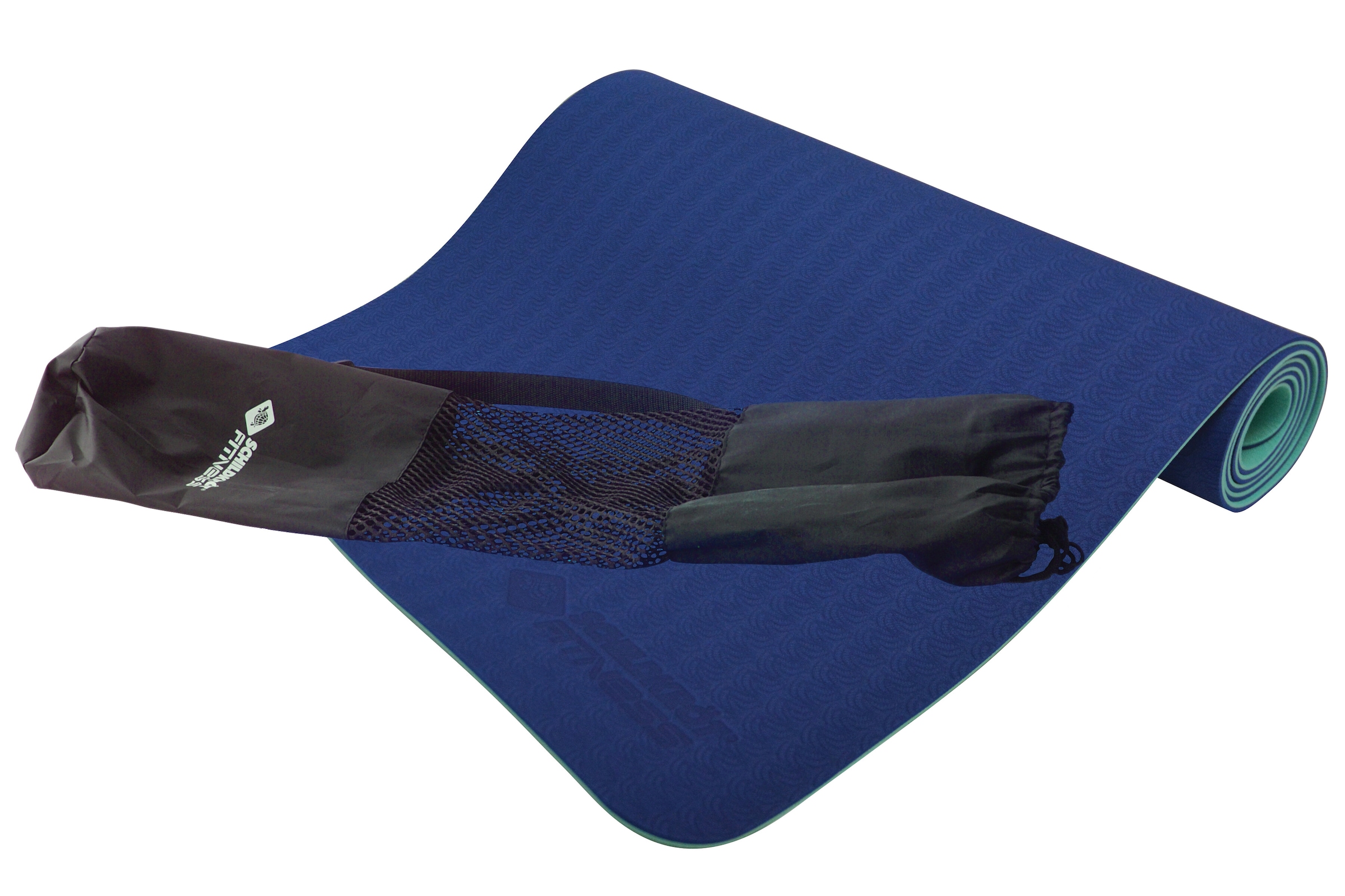 Schildkröt Yogamatte »Yogamatte 4mm BICOLOR - Navy/Mint« Inkl. Tasche mit Kordelzug / PVC frei