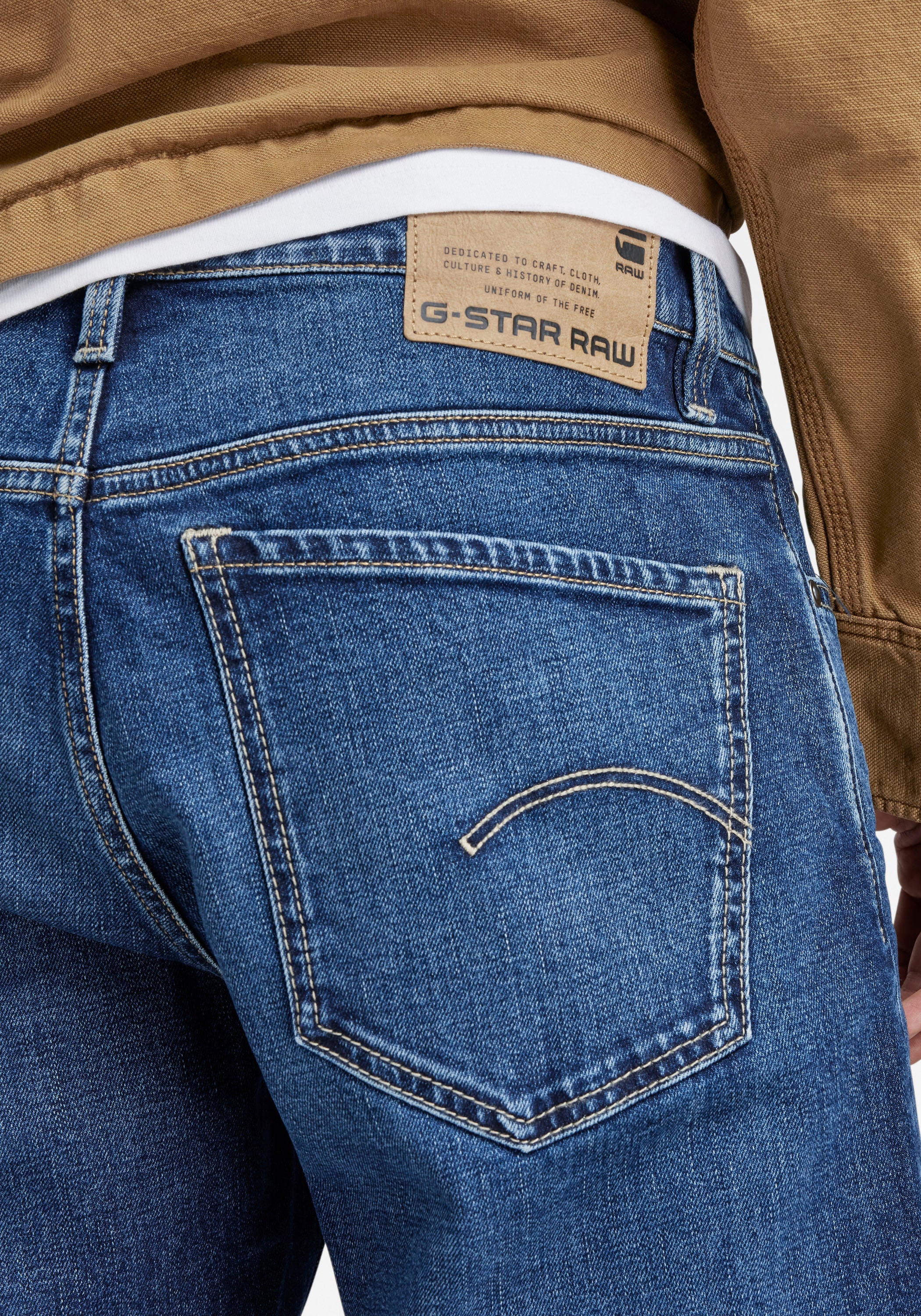 G-STAR Straight-Jeans »Mosa Straight«, mit hellen Nähten