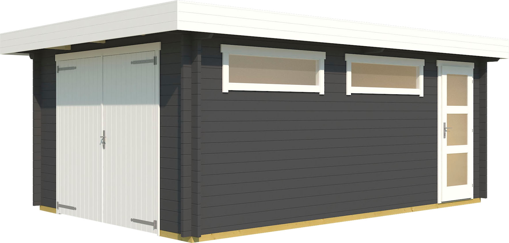 online Garage mit Garantie | XXL kaufen + »Canberra«, Mit MAJA Garage Jahren LASITA (Set, Holztor 3 Eingang), zusätzliche
