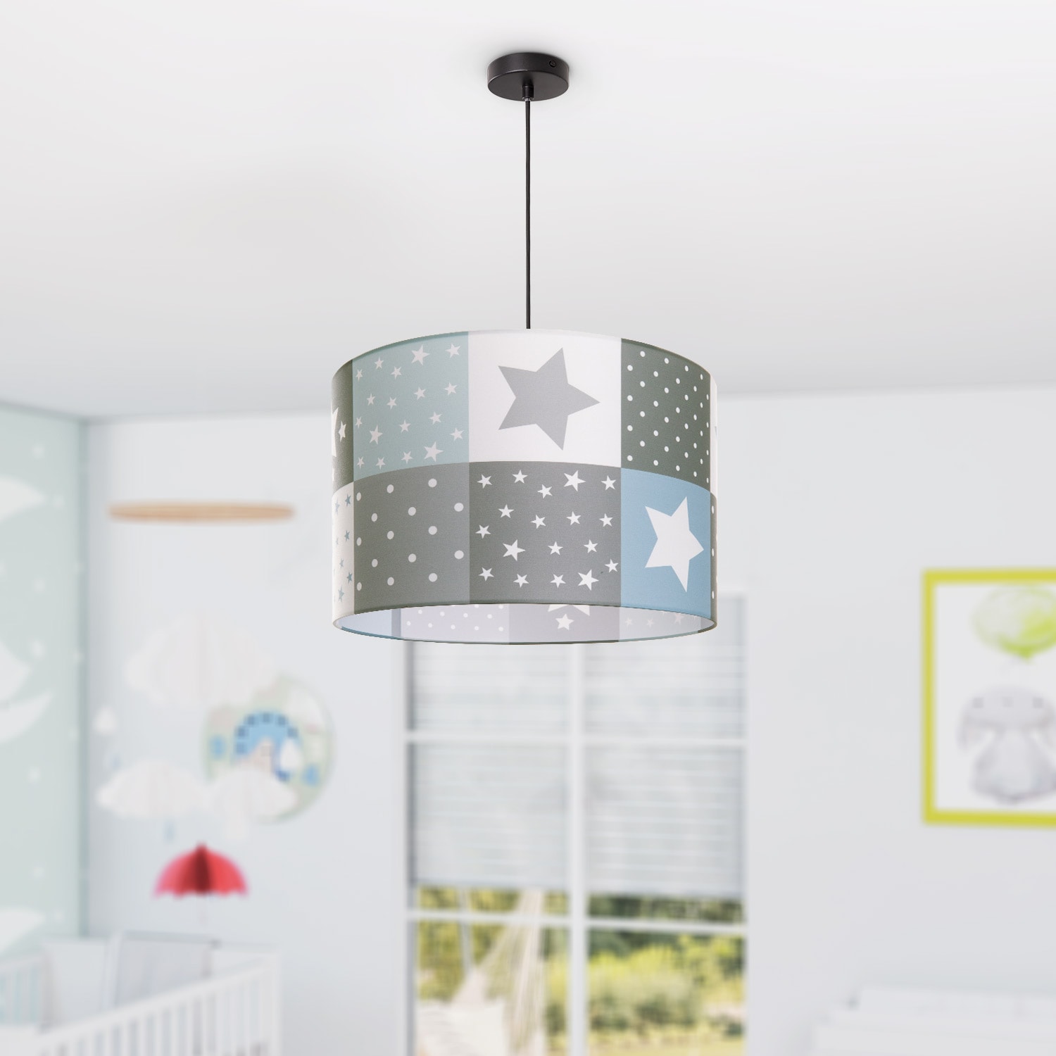 Paco Home Lampe online E27 LED XXL Kinderlampe Jahren kaufen mit Motiv Pendelleuchte Kinderzimmer 3 »Cosmo Deckenlampe 345«, flammig-flammig, Garantie | Sternen 1
