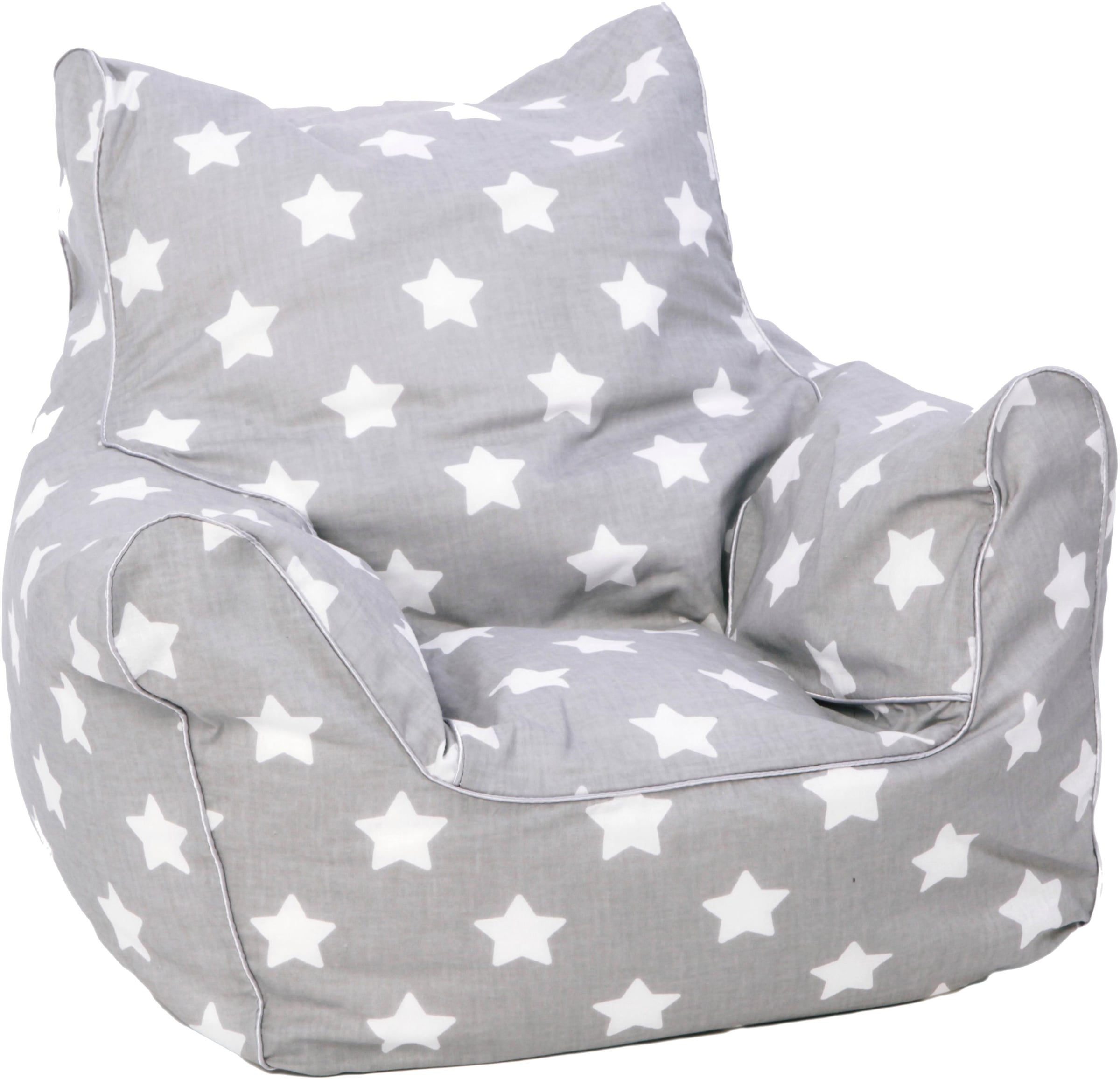 Knorrtoys® Sitzsack »Grey White Stars«, für Kinder; Made in Europe | Einzelsessel