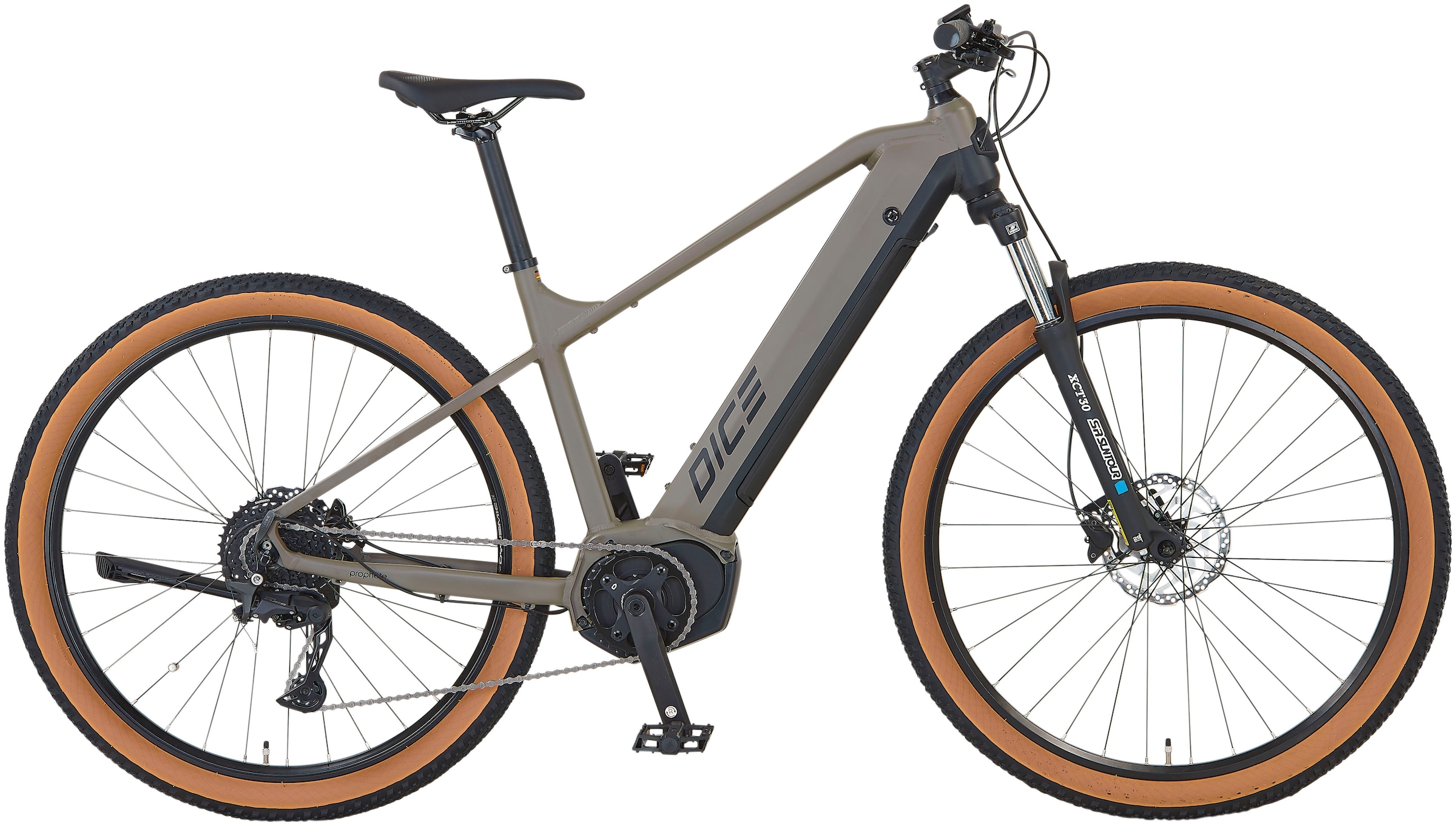 Prophete »Dice 3.0« 10 Gang Shimano Cues Schaltwerk Kettenschaltung Mittelmotor 250 W Pedelec, Elektrofahrrad für Damen und Herren, MTB